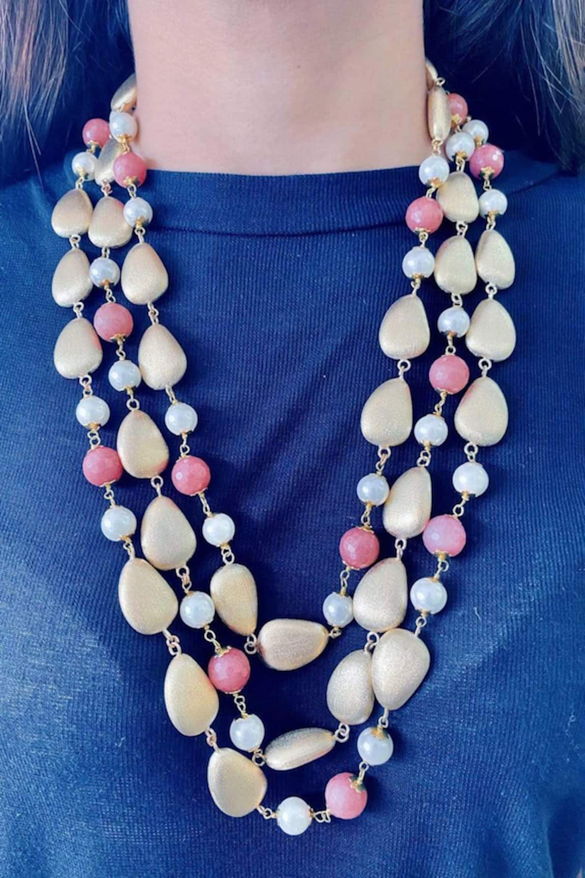 PRERTO Claudia Bead Layered Necklace