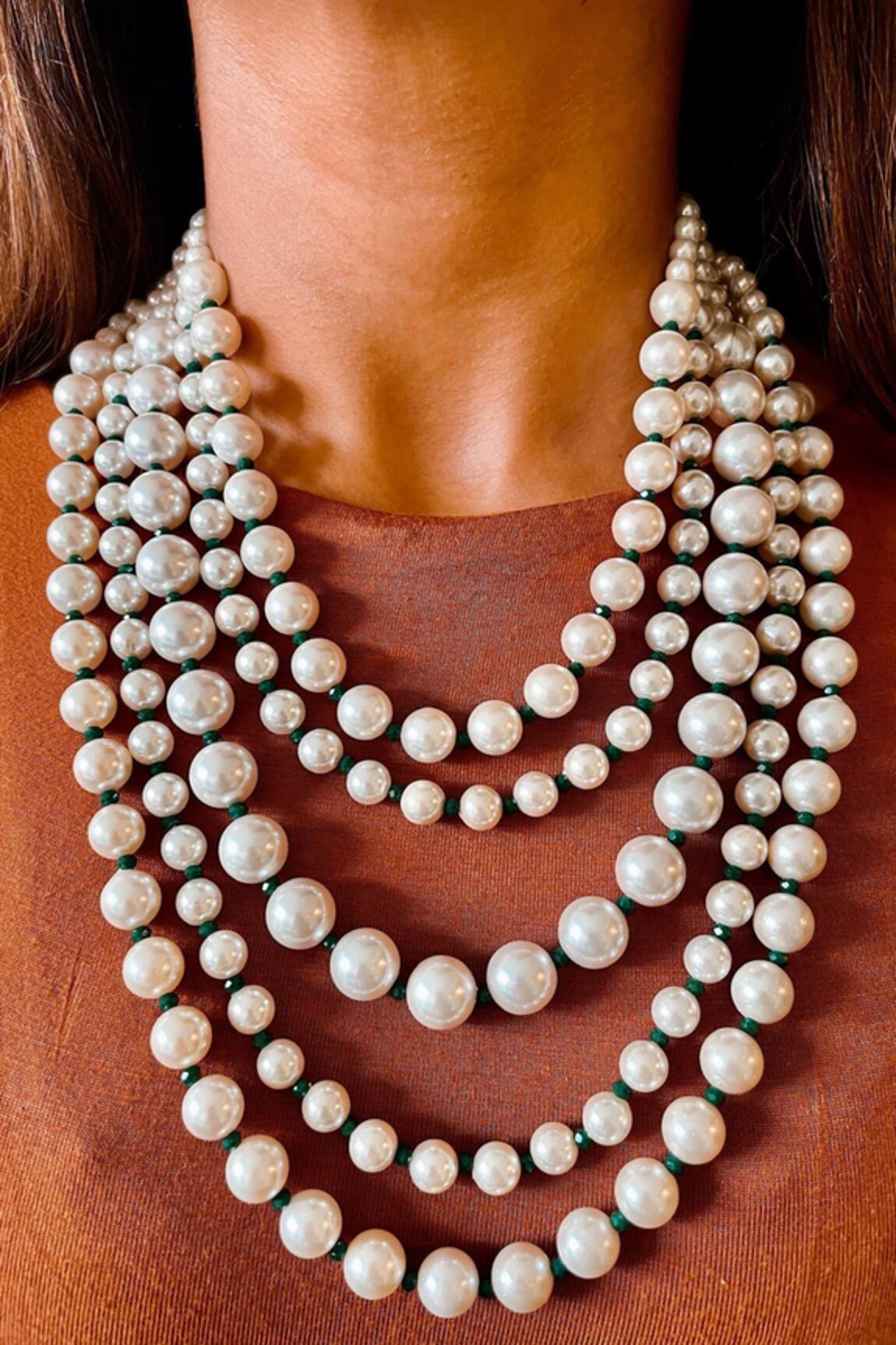 PRERTO Elara Bead Layered Necklace