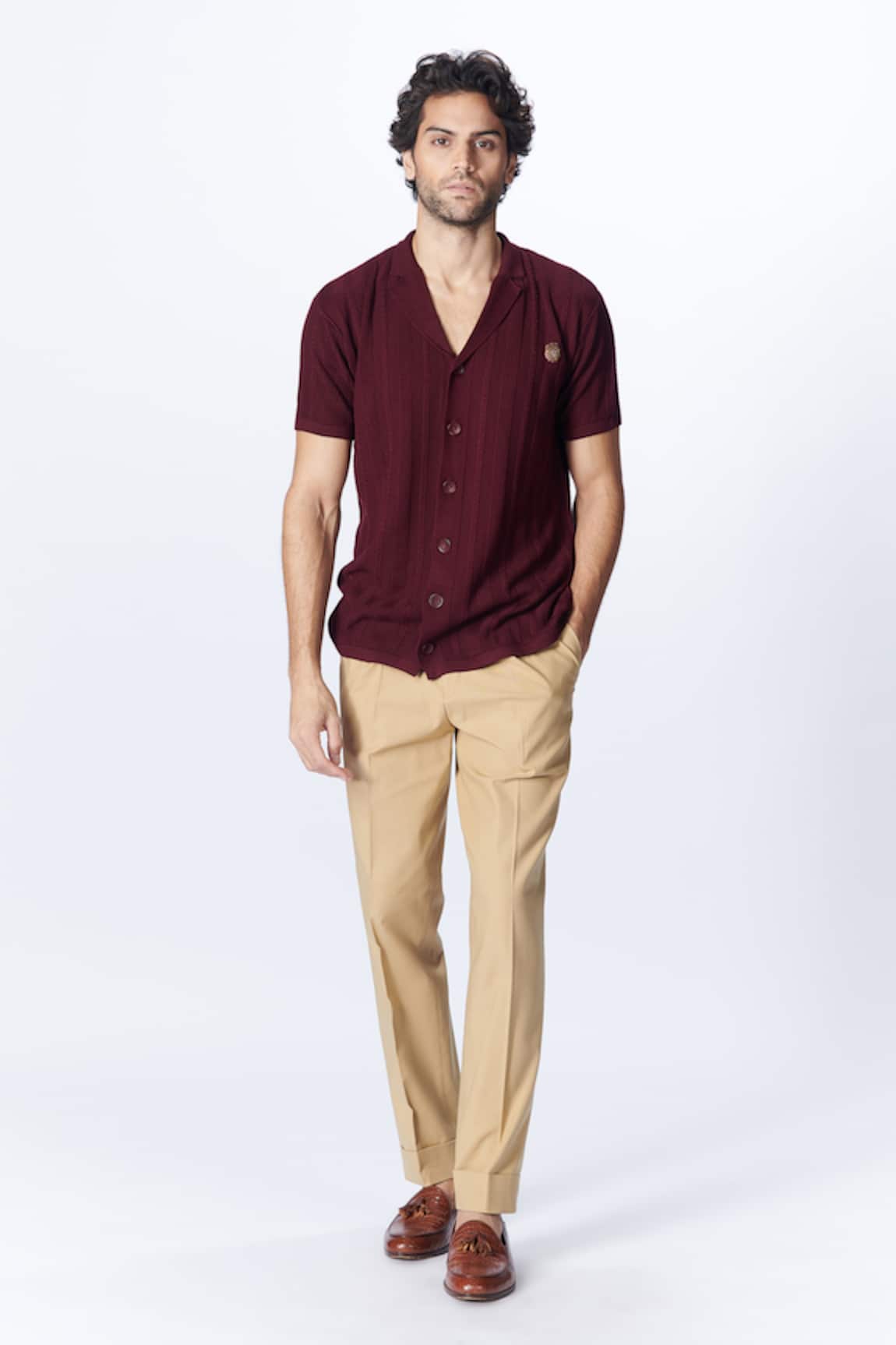 S&N by Shantnu Nikhil Placement Embroidered Shirt