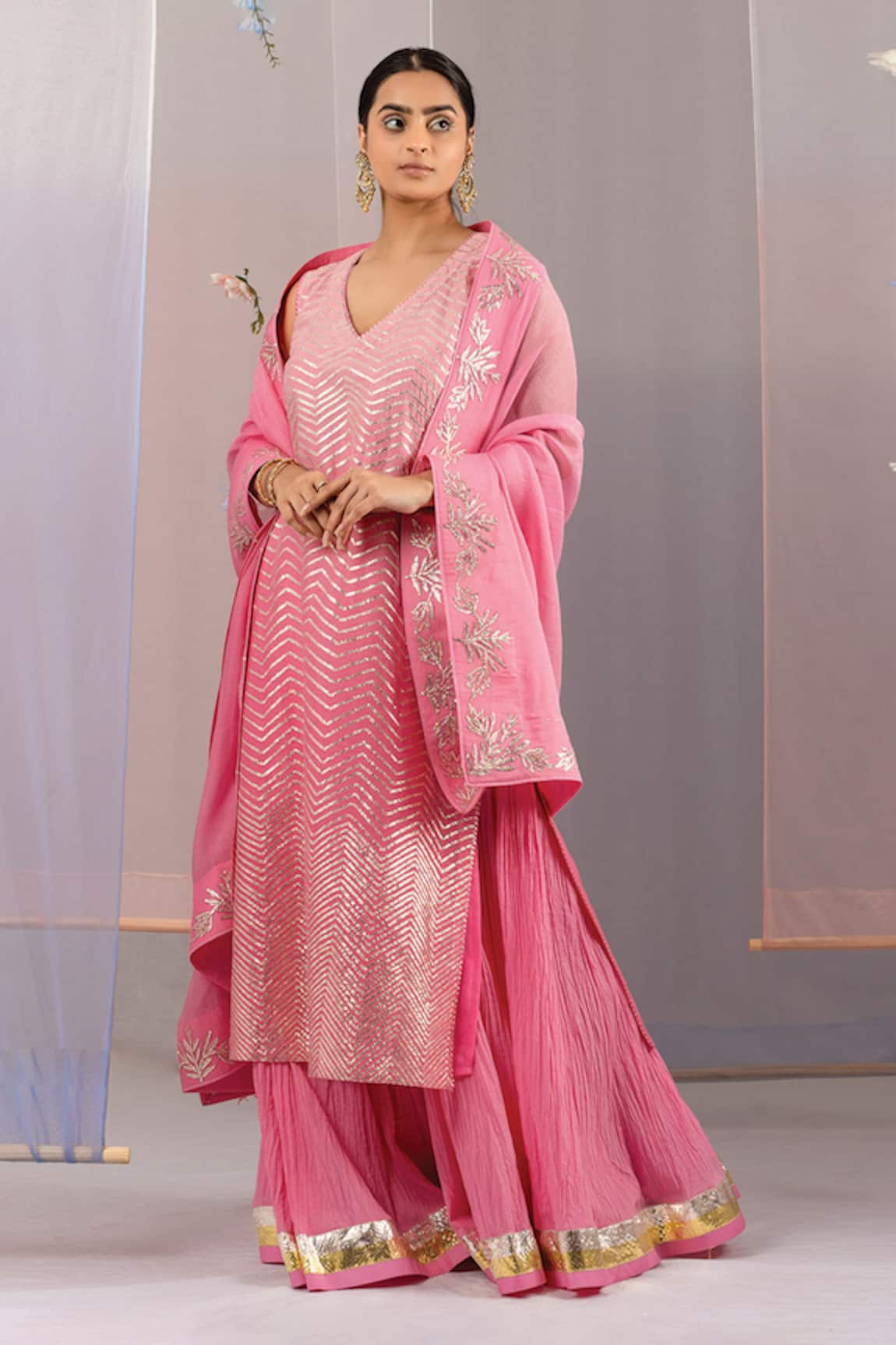 Kyra by Bhavna Gota Embroidered Kurta Sharara Set