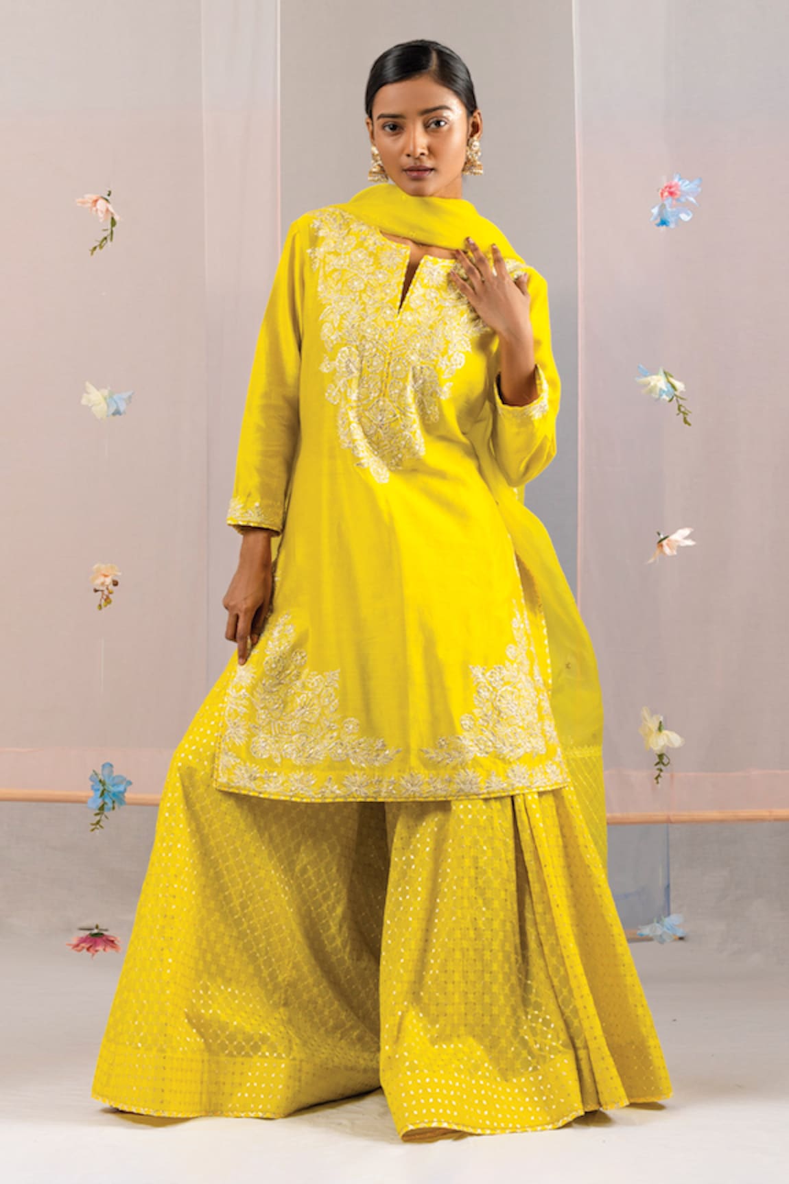 Kyra by Bhavna Zardozi Embroidered Kurta Sharara Set