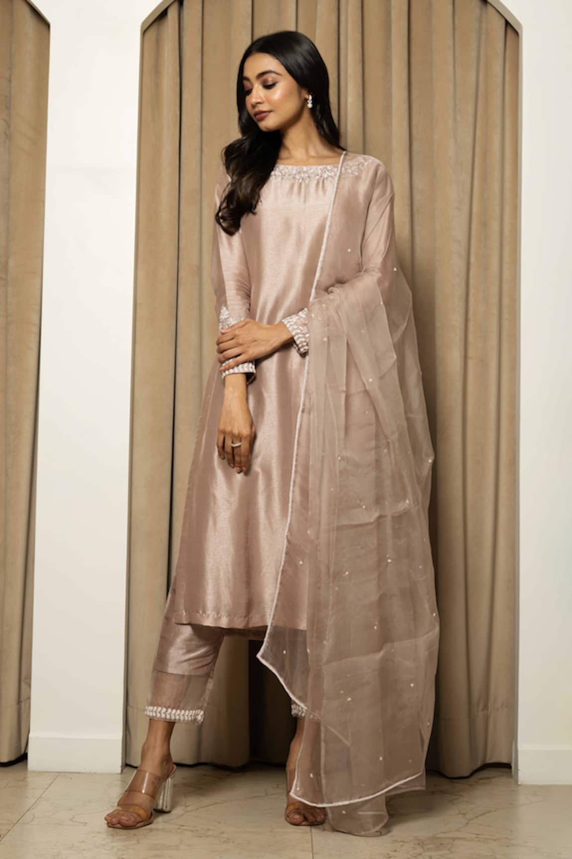 Mehak Sharma Placement Embroidered Kurta Pant Set