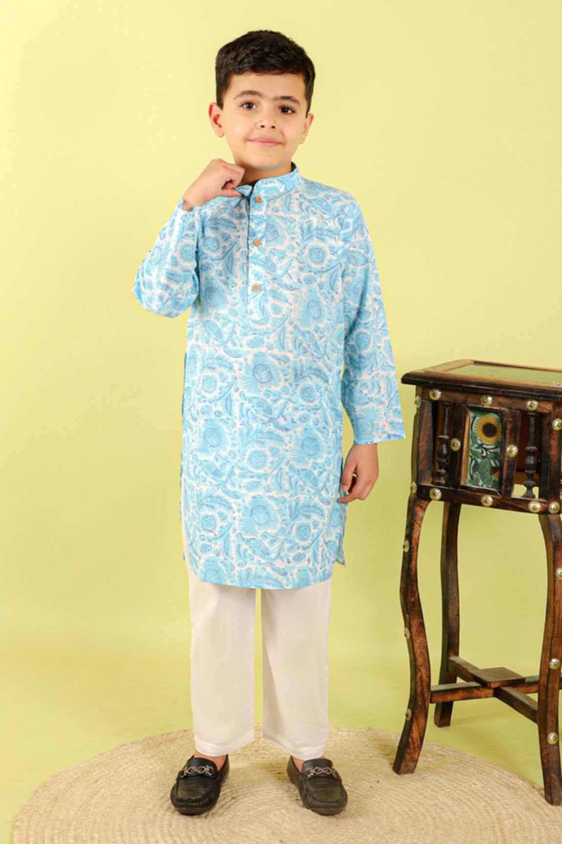 Kalp Sam Floral Print Kurta & Pant Set