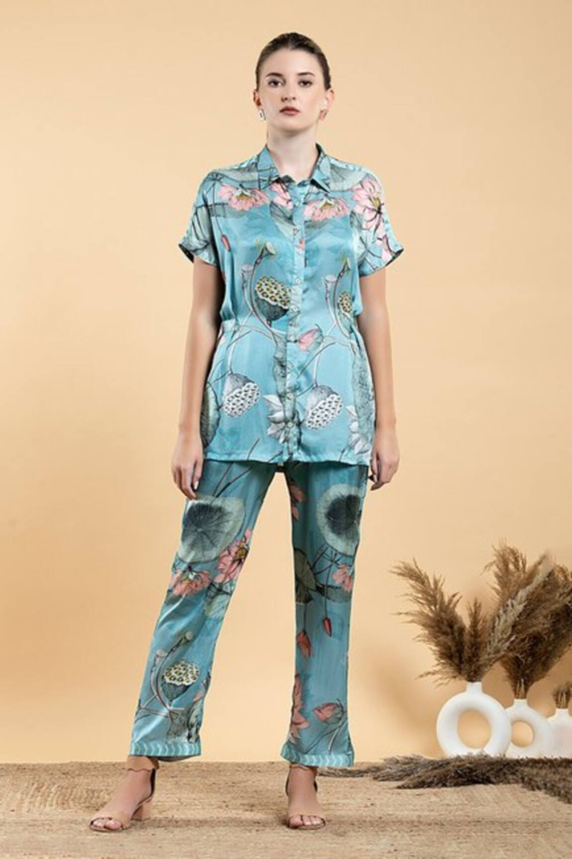 Divi By Sonal Khandelwal Nelumbo Printed Shirt & Pant Set