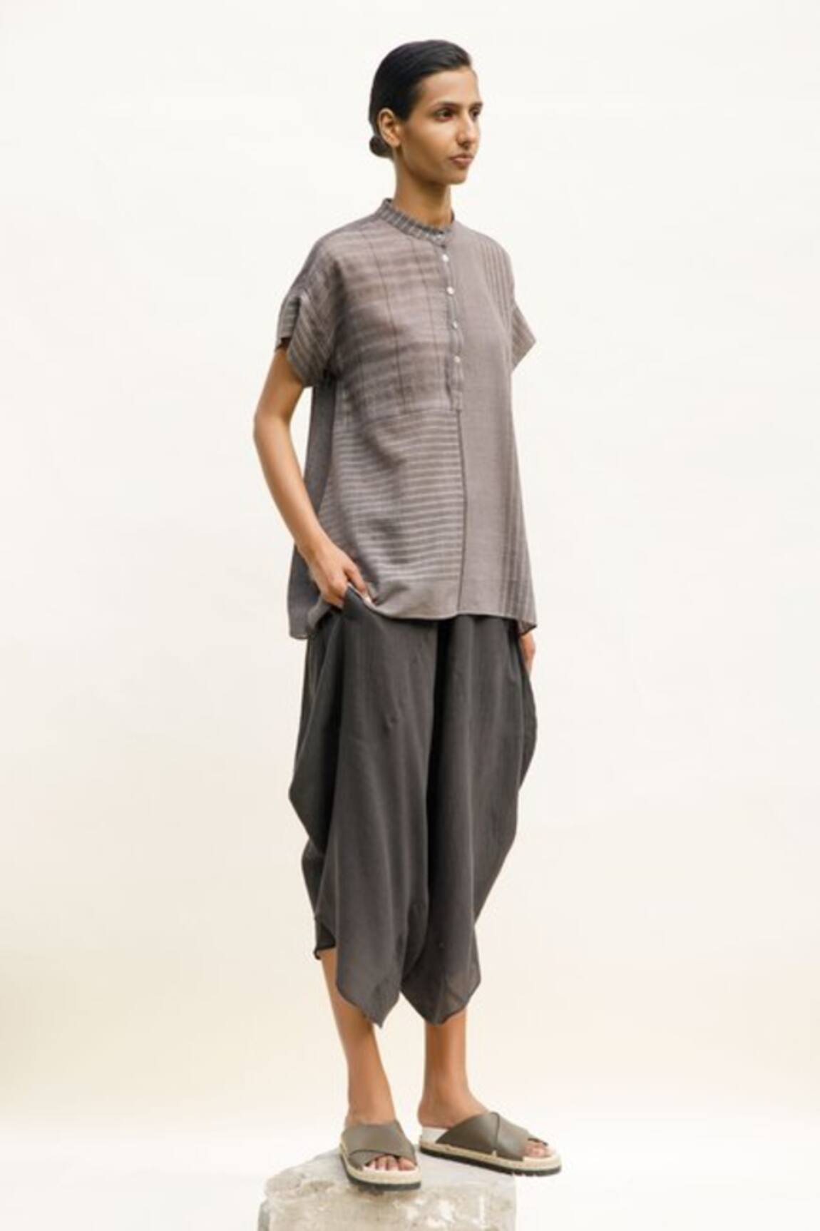 Urvashi Kaur Nova Stripe Pattern Top 