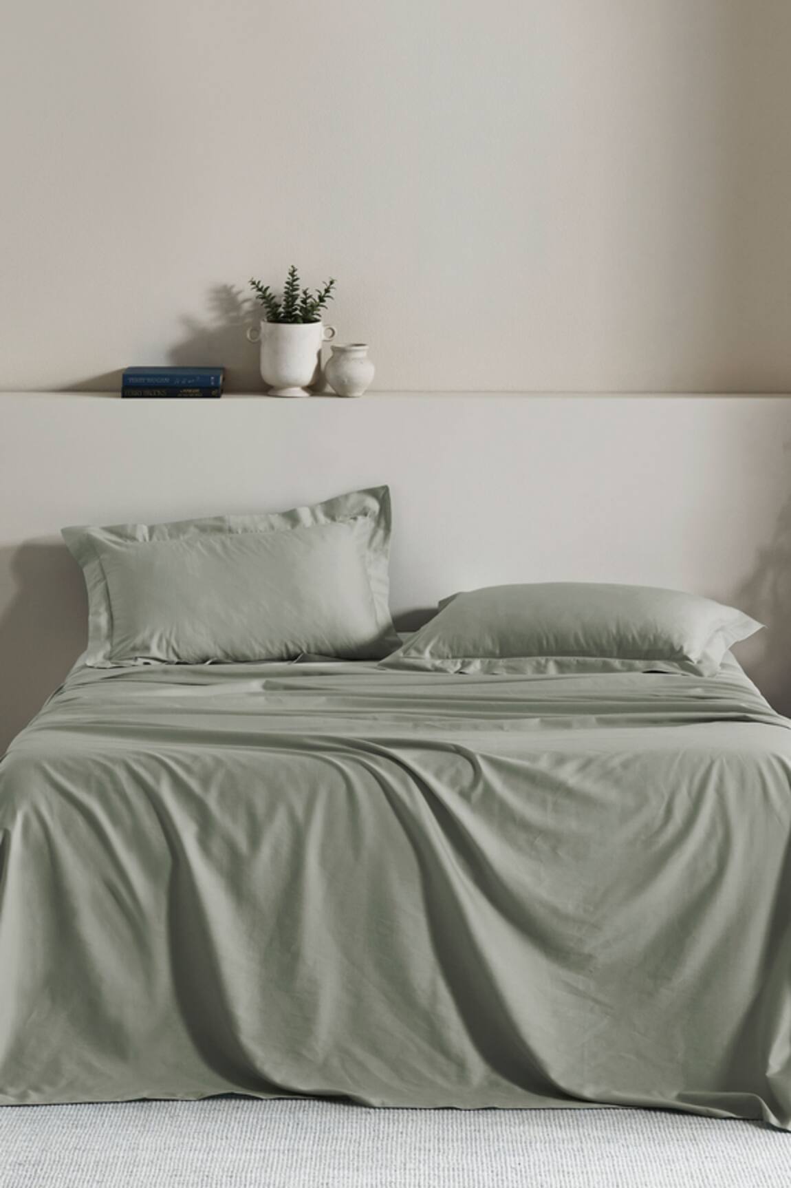 Houmn Cotton Feather Stitch Bedsheet Set