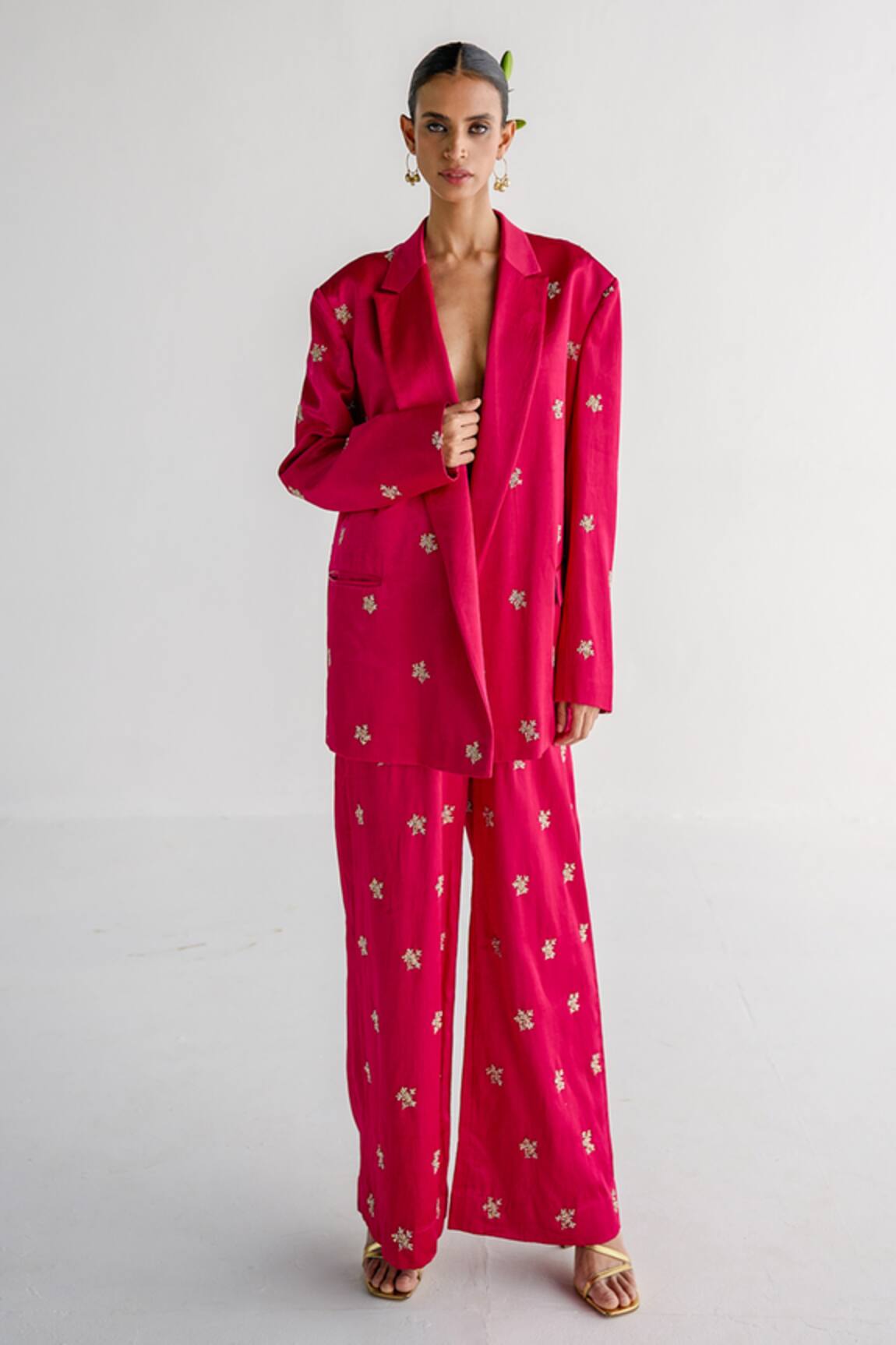 Esha Arora Embroidered Oversized Blazer & Pant Set