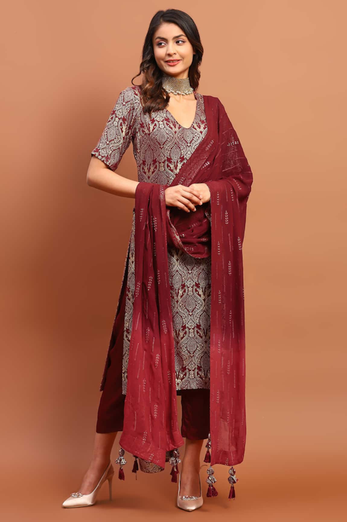 Soniya G Foil Print Kurta Pant Set