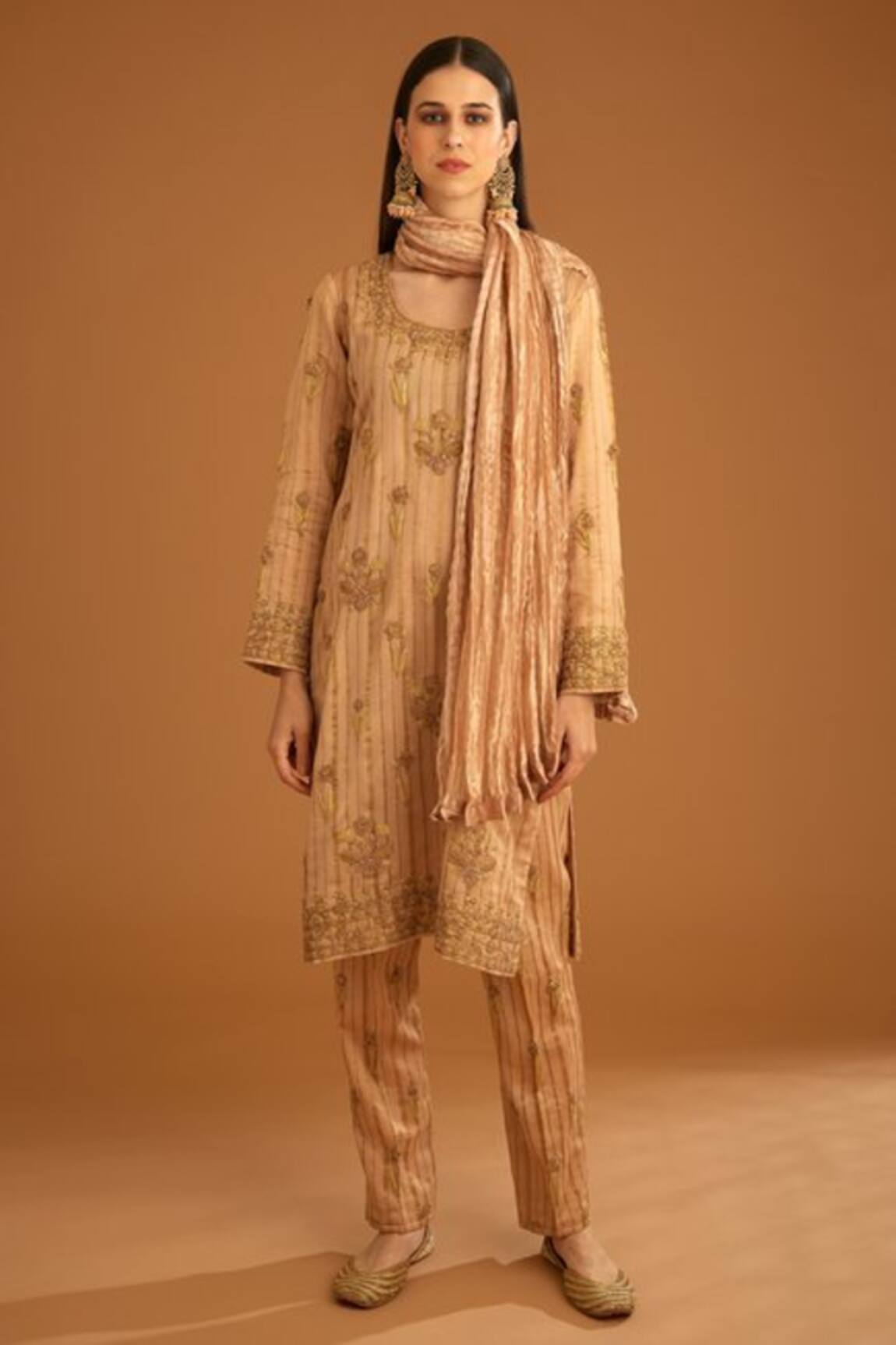 Shyam Narayan Prasad Dori & Thread Embroidered Kurta Set