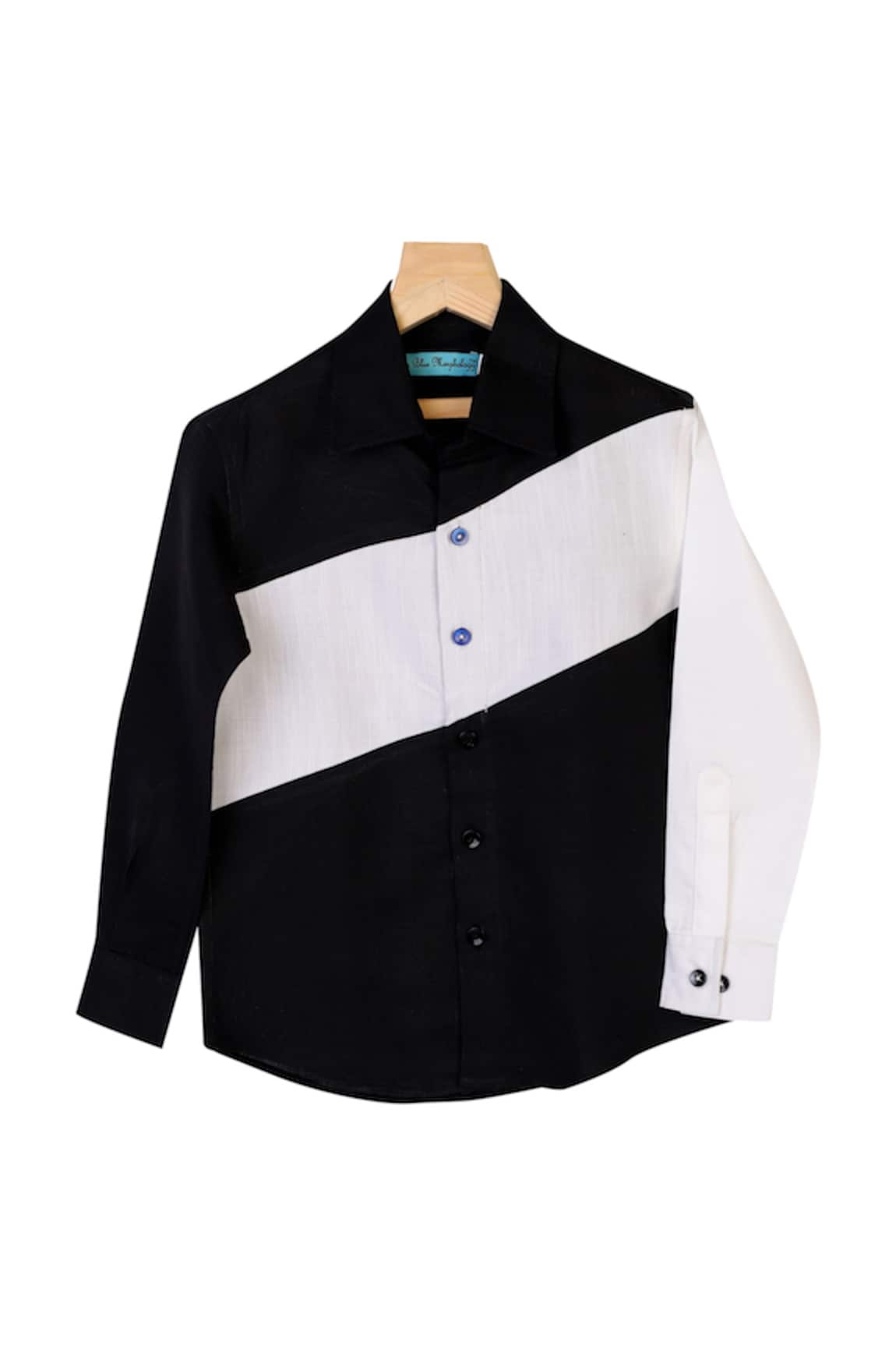 The Blue Morphology Dual Toned Collared Shirt