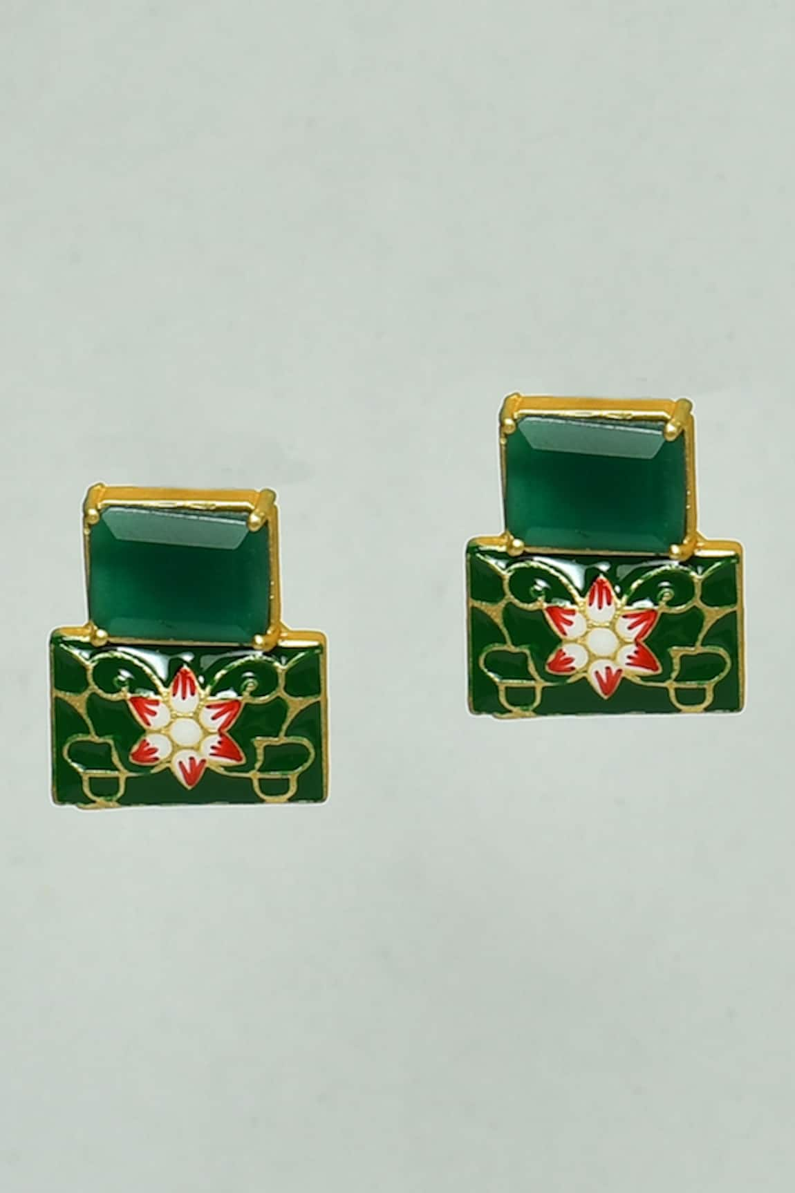 1500px x 2250px - Buy Naintara Bajaj Square Drop Earrings Online | Aza Fashions