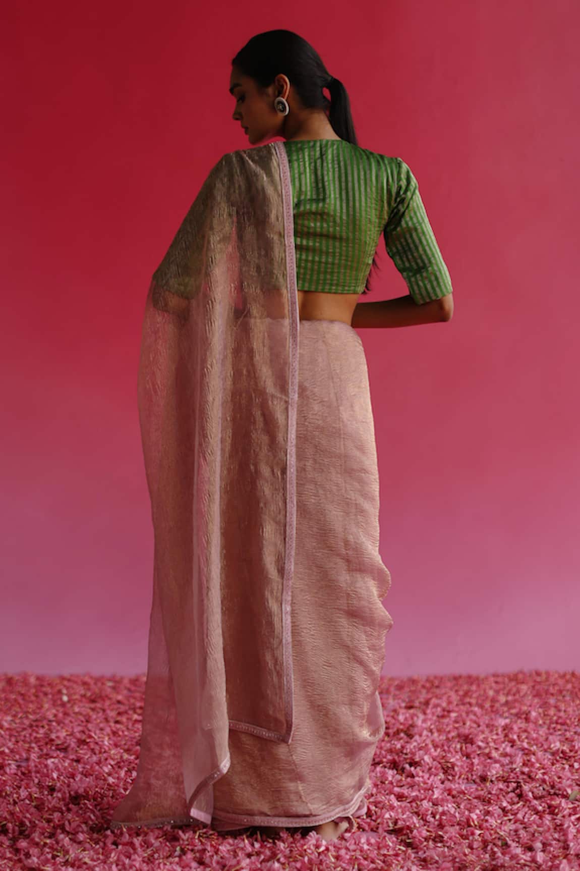 Kantha Linen Silk Saree - Byhand I Indian Ethnic Wear Online I Sustainable  Fashion I Handmade Clothes