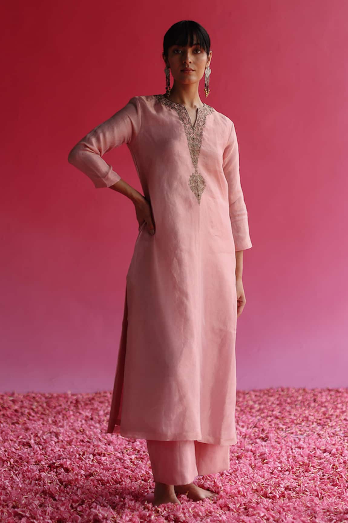 Taisha Kaljo Zari Tissue Silk Flare Pant 