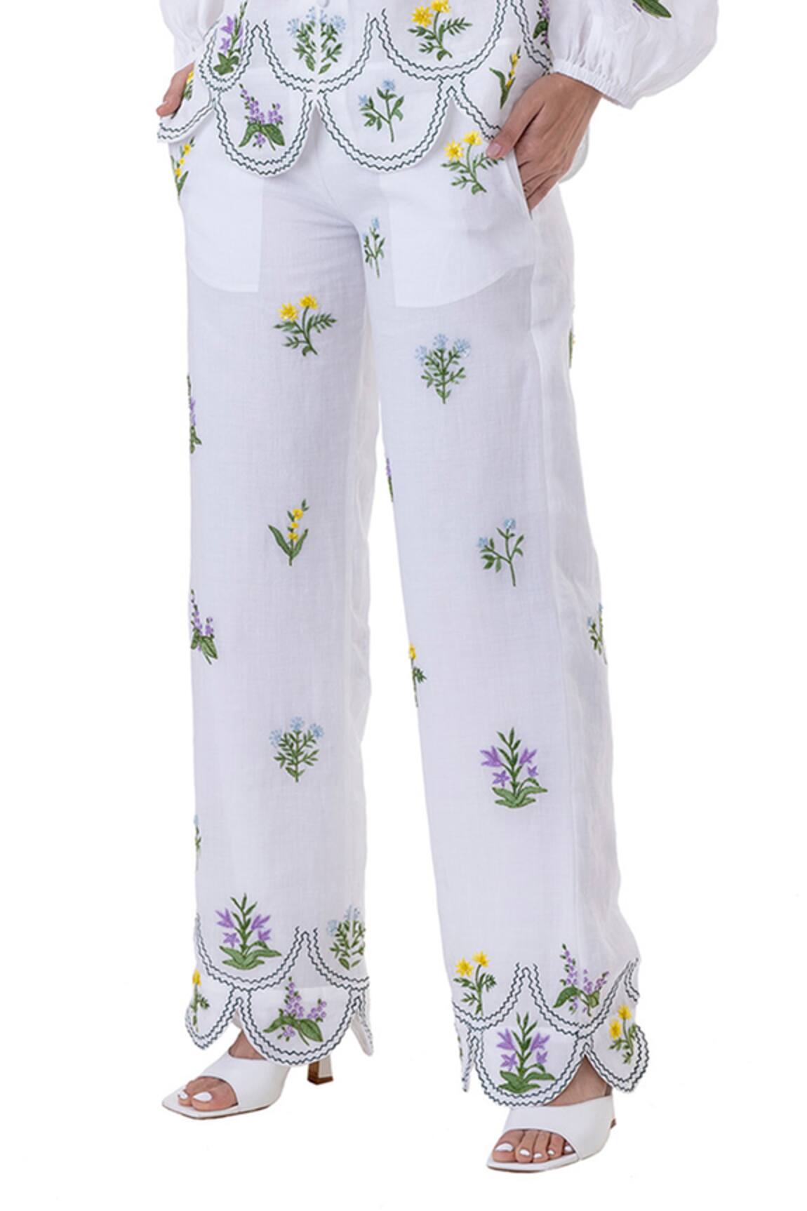 Rida Fashions Ladies Hand Embroidered Pants Occasion  Casual Wear at Rs  750  Piece in Lucknow