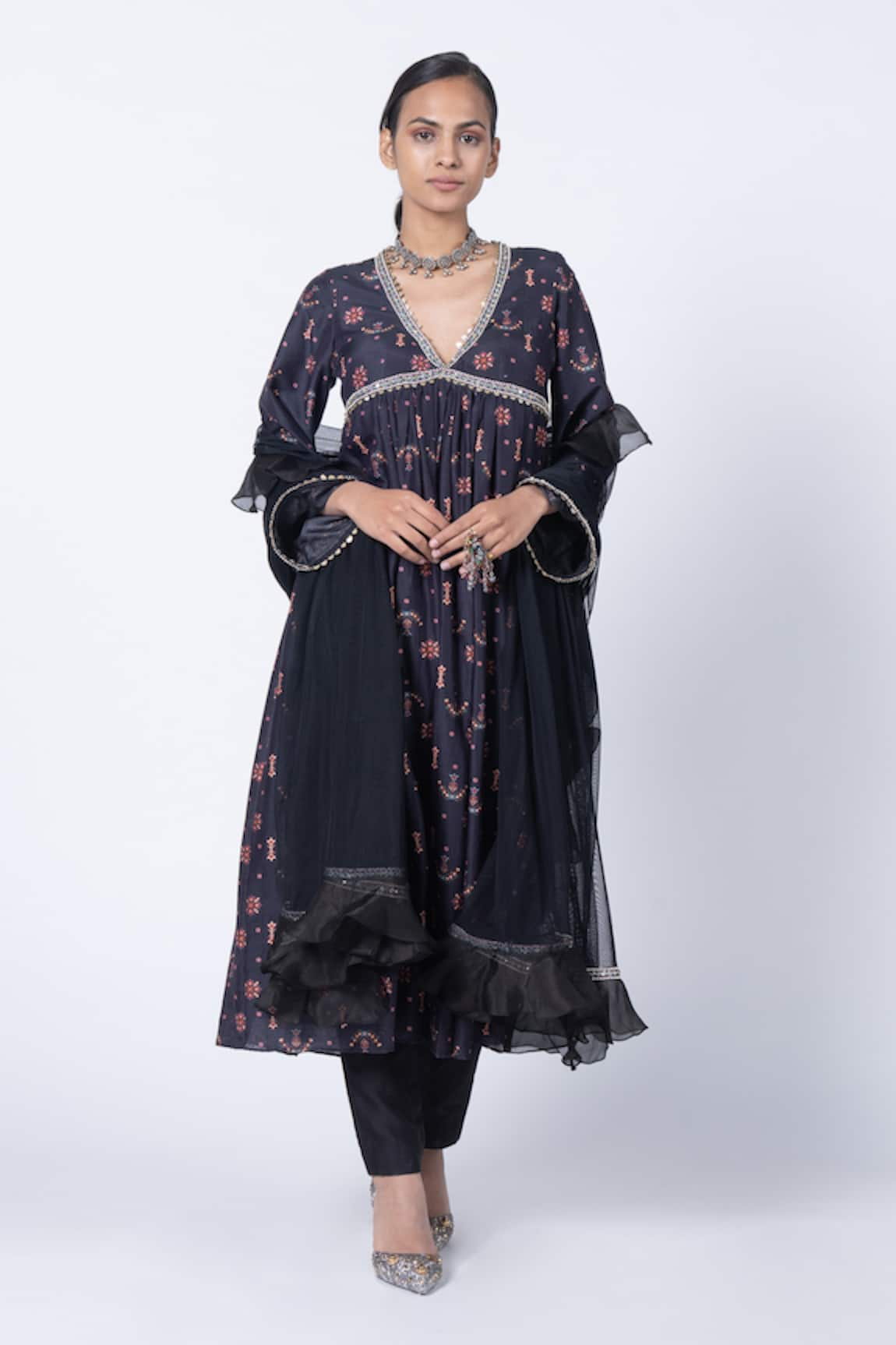 KYROSS Buta Print Anarkali Set