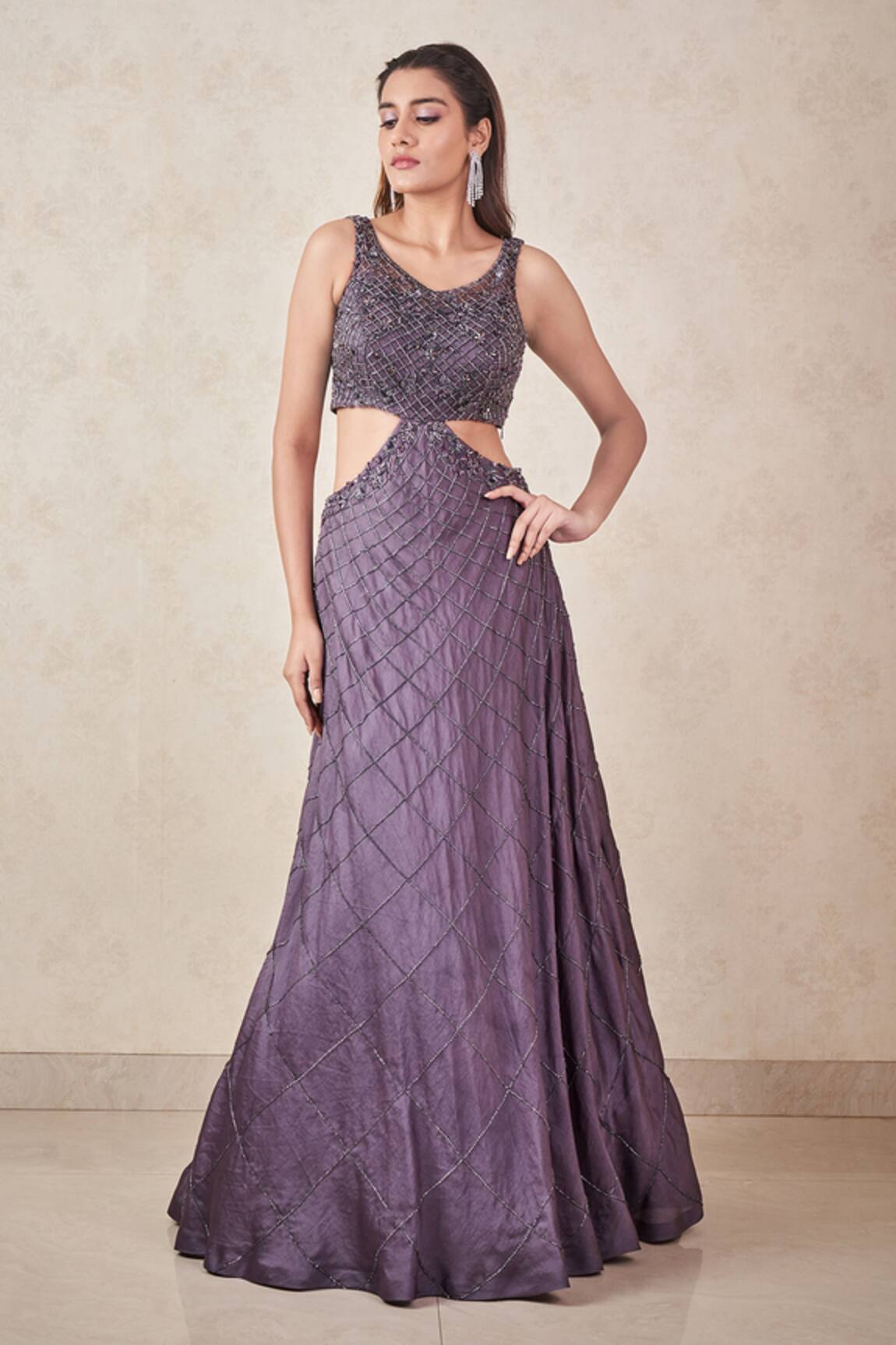 Sammohi By Moksha And Hiral Crystal Hand Embroidered Gown