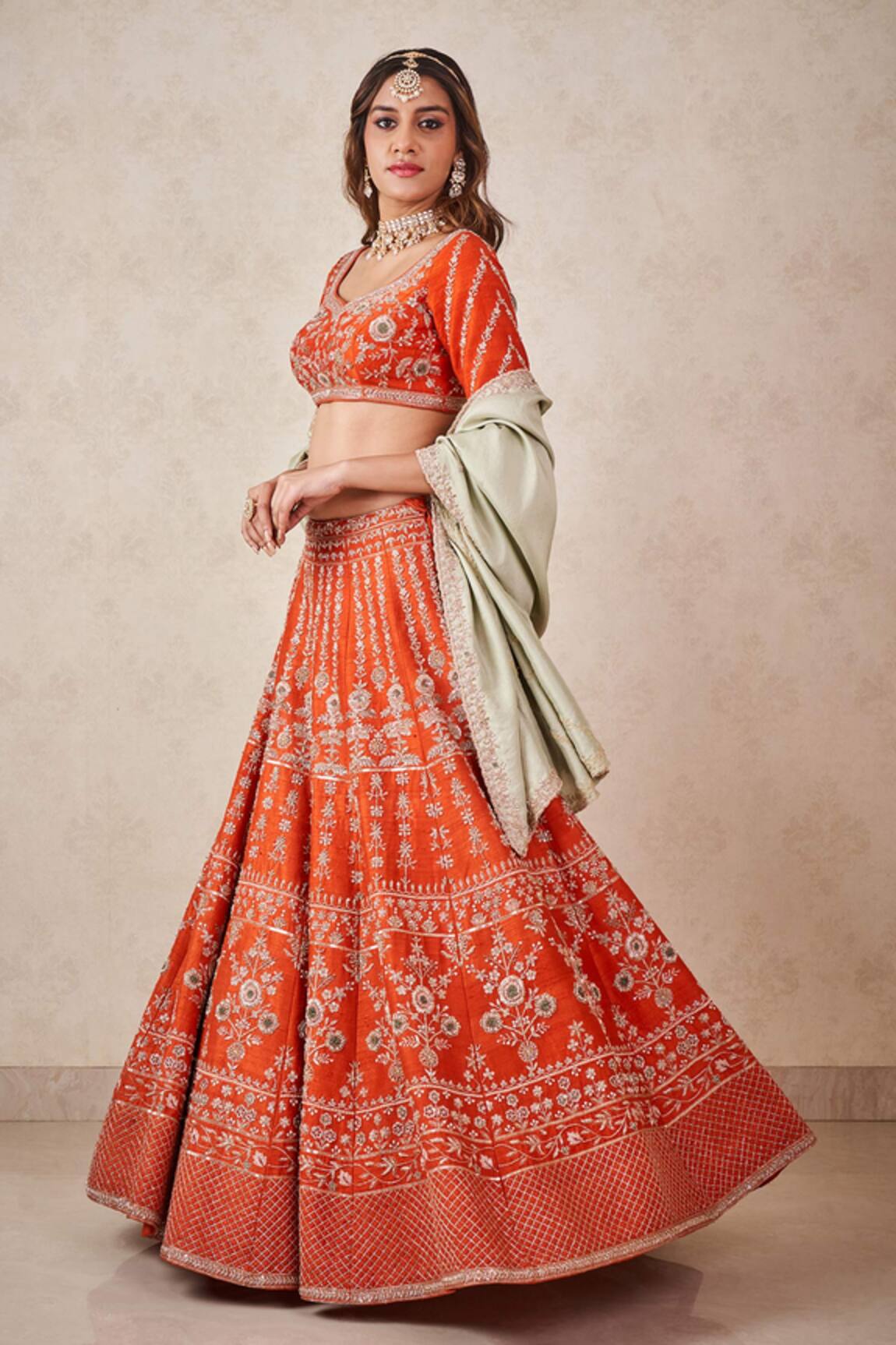 Sammohi By Moksha And Hiral Zardosi Work Blouse Bridal Lehenga Set 