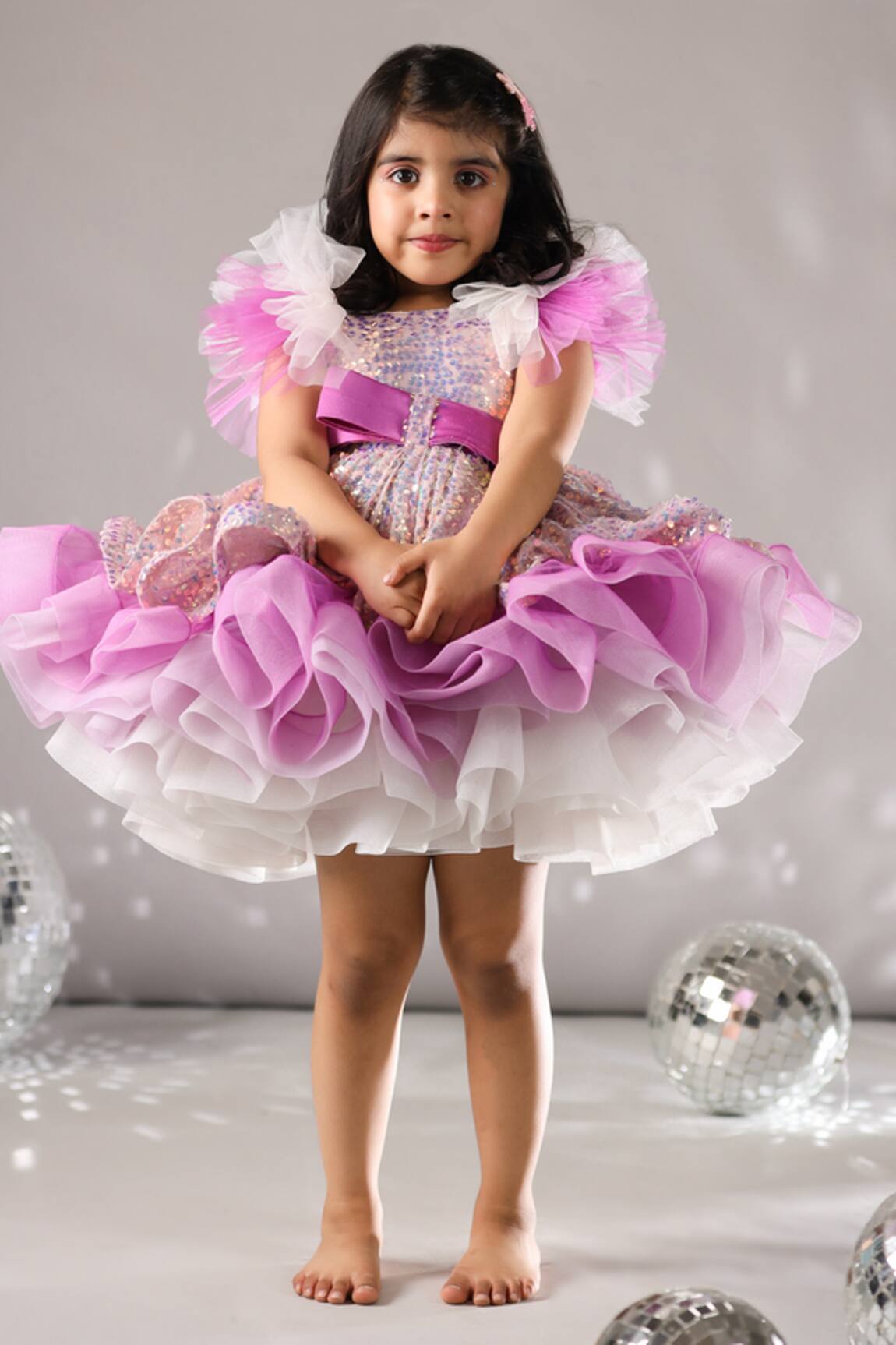 CASA NINOS Sequin Embroidered Dress