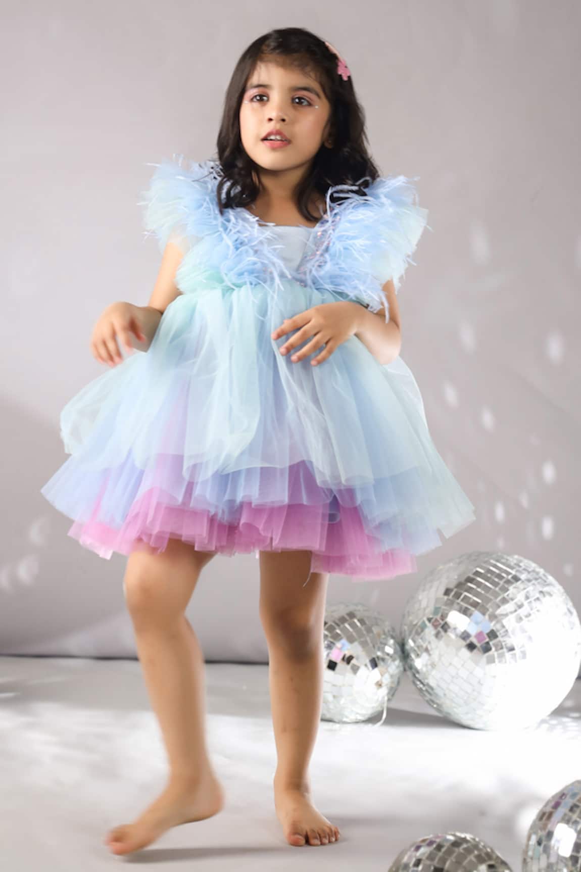 Casa Ninos Feather Embellished Dress 