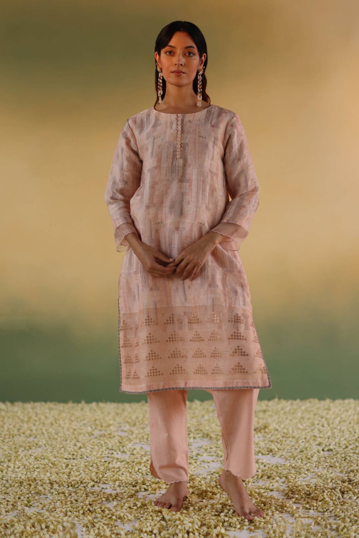 Taisha Sattva Linen Silk Handloom Kurta