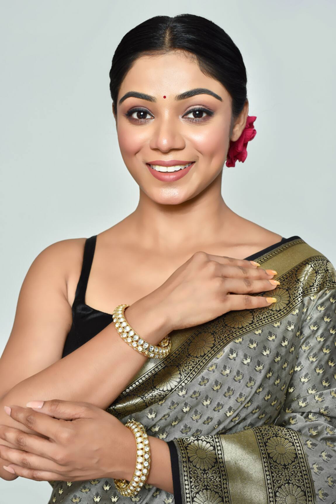 Vivinia By Vidhi Mehra Kundan Polki Stones Embellished Bangles - Set of 2 