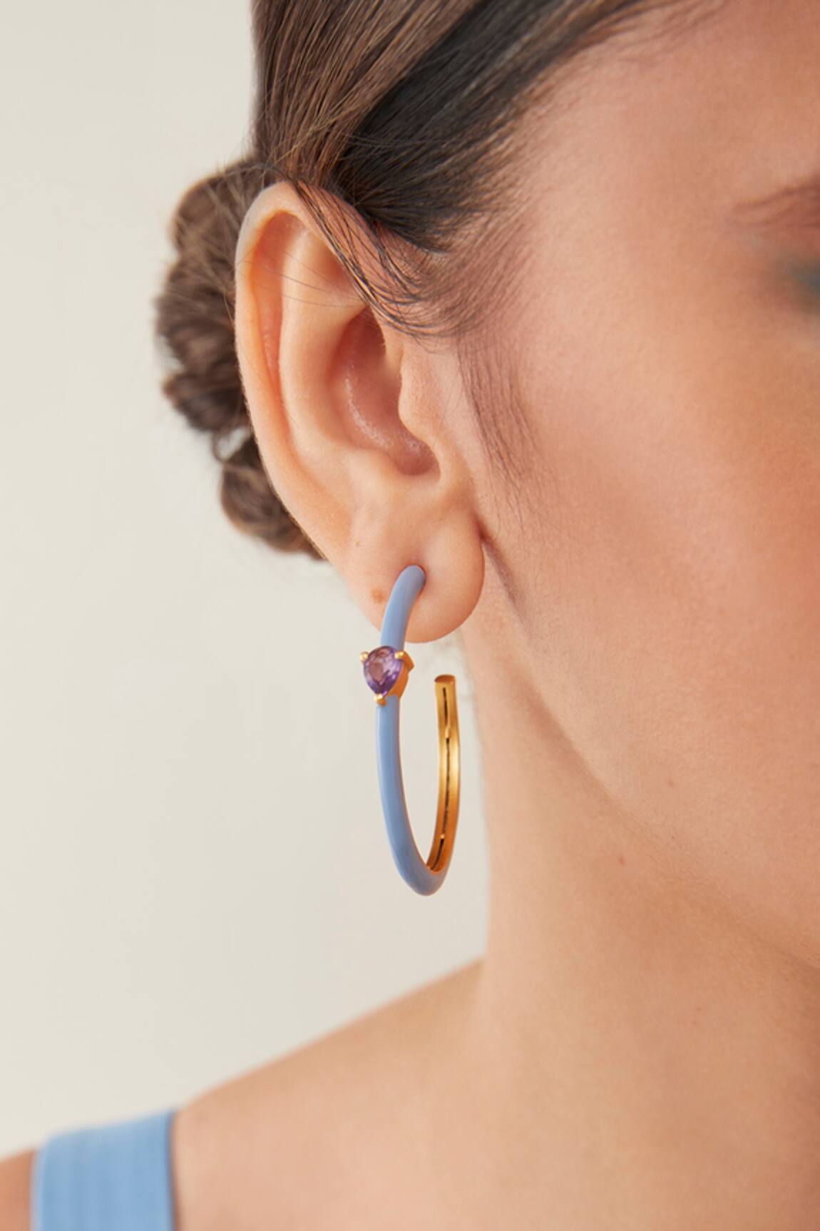 Zohra Elisa Embellished Hoops