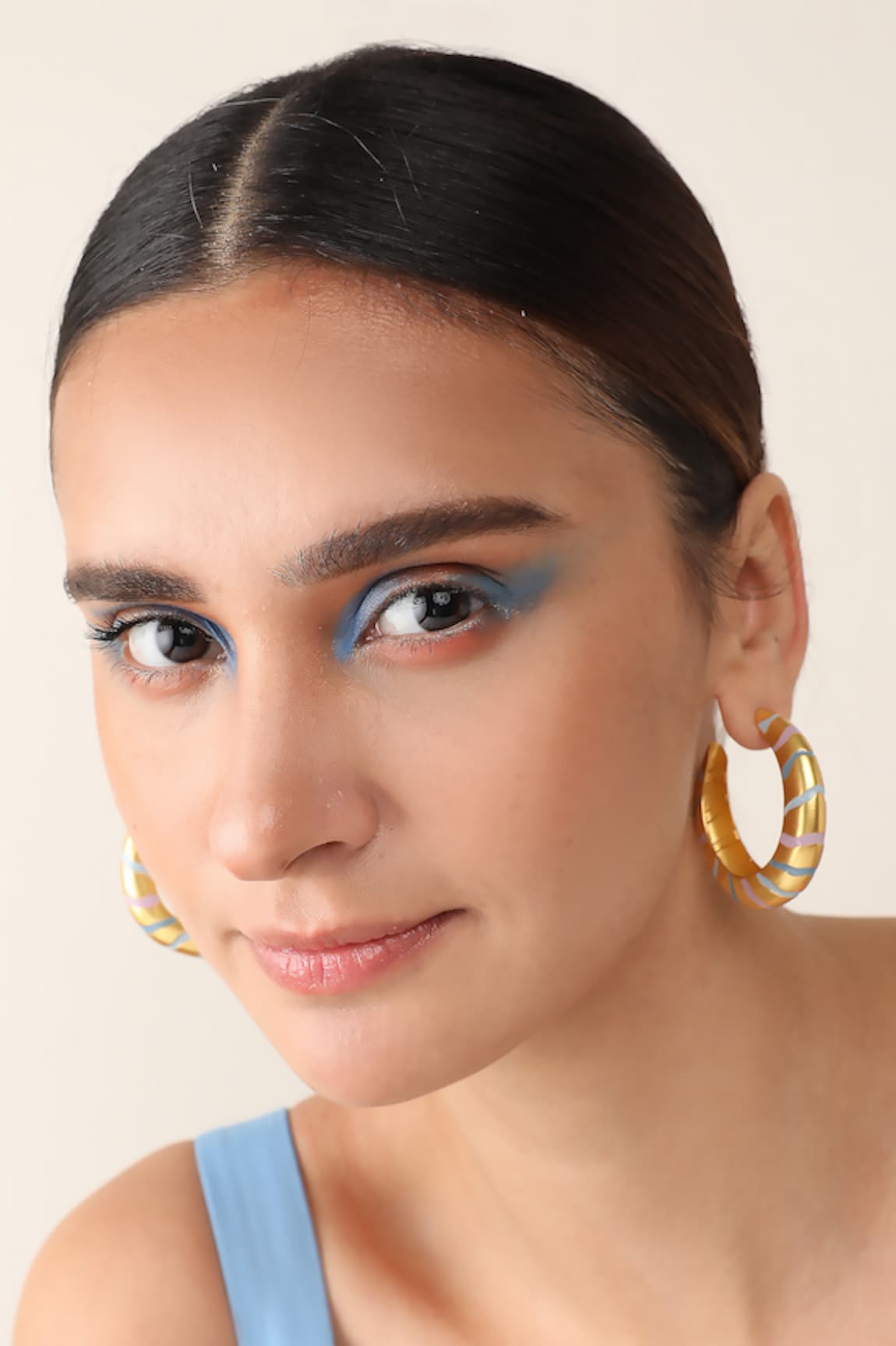 Zohra Lucia Enamelled Hoops