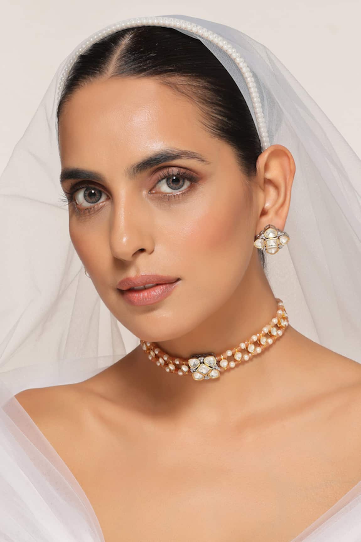 Swabhimann Polki Embellished Choker Necklace Set