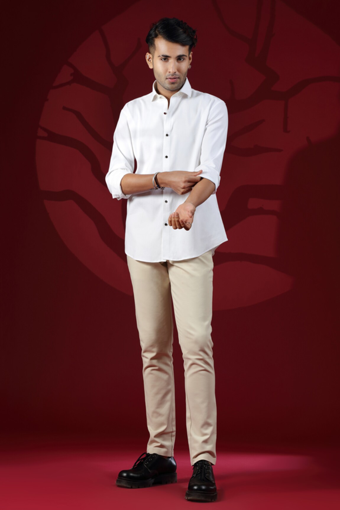 Albino By Nilesh Mitesh Plain Shirt