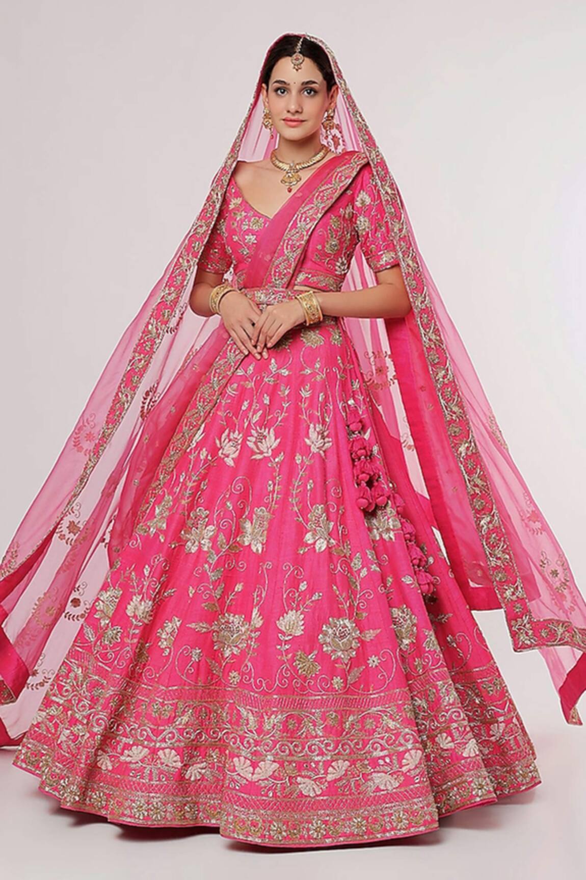 Sanjana Thakur Thread & Zari Embroidered Bridal Lehenga Set