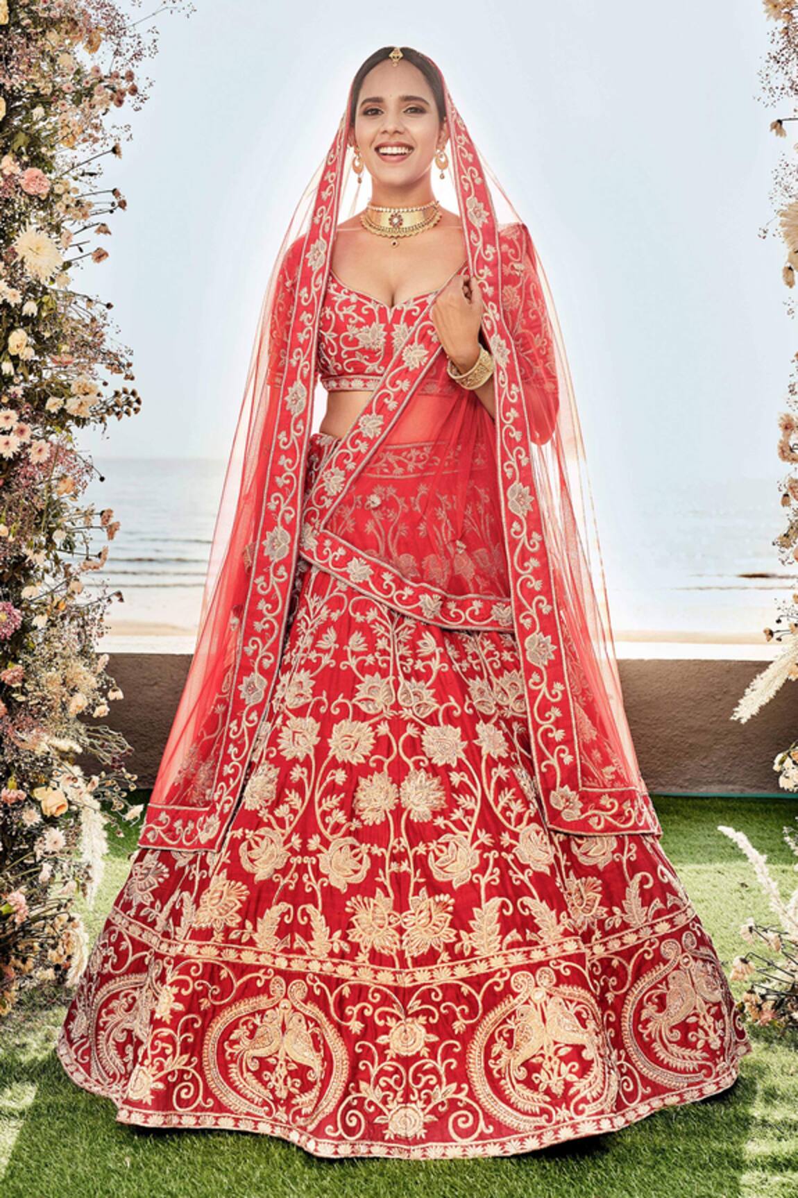 Sanjana Thakur Zardozi & Zari Embroidered Bridal Lehenga Set 