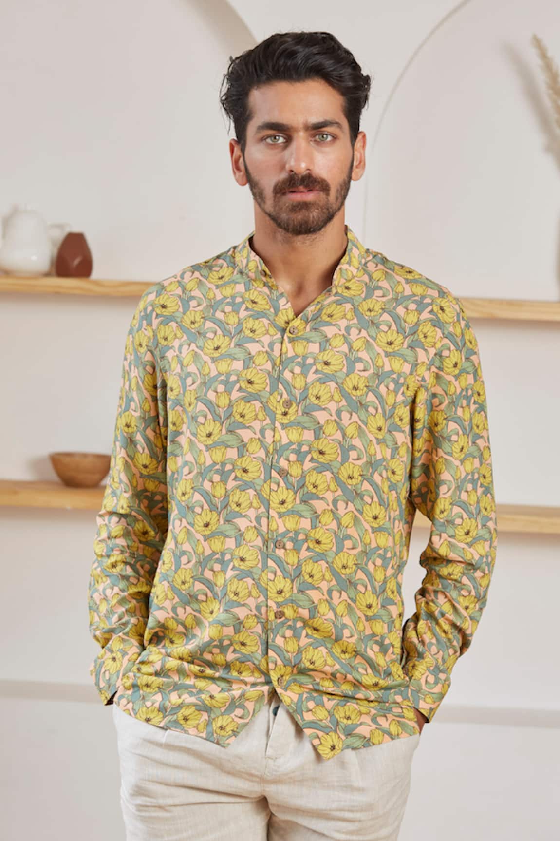Label Kheerganga June Tulip Print Woven Shirt