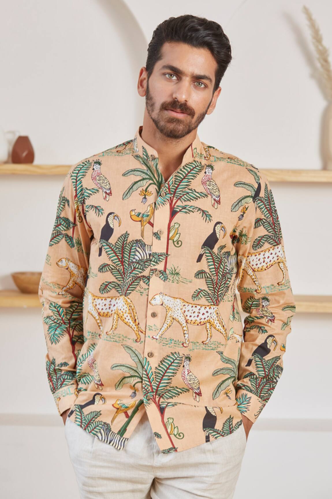 Label Kheerganga Van & Animal Print Shirt