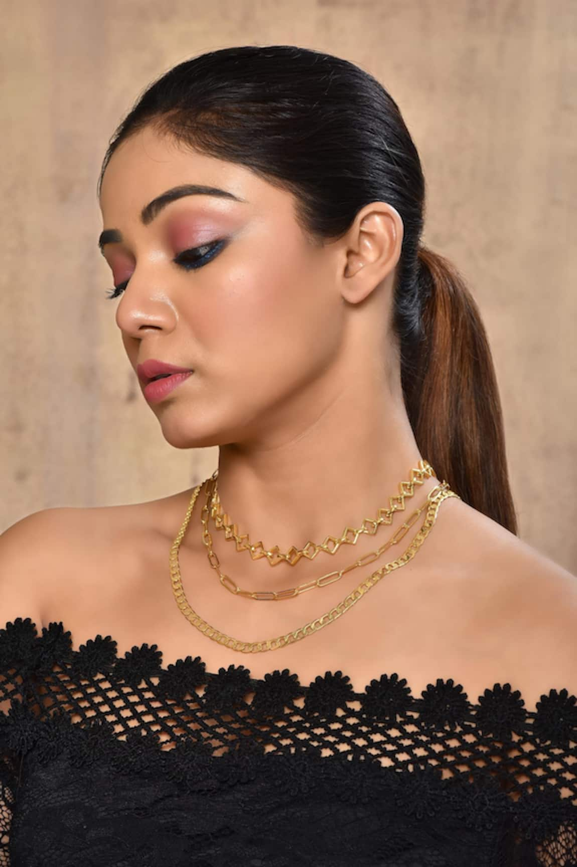 Nepra By Neha Goel Layered Chain Link Necklace