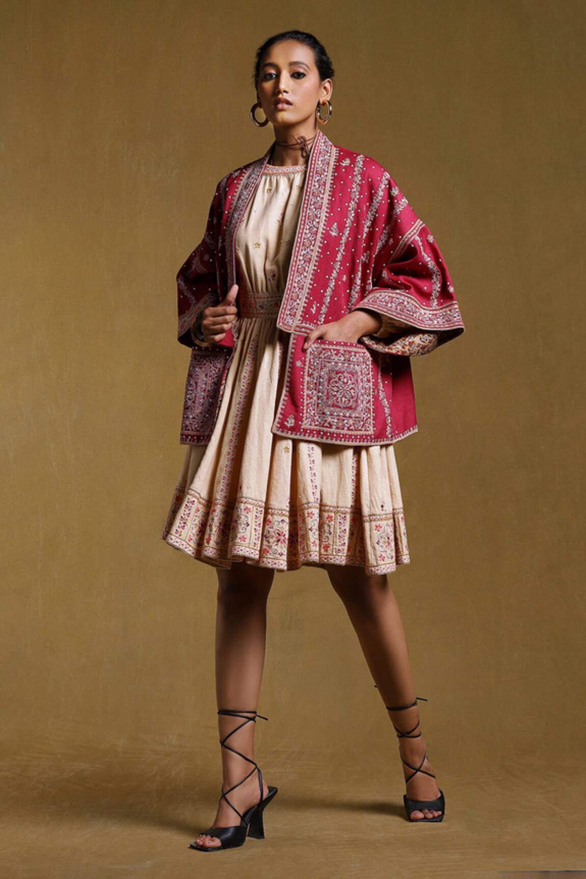 Ritu Kumar Floral Embroidered Shrug