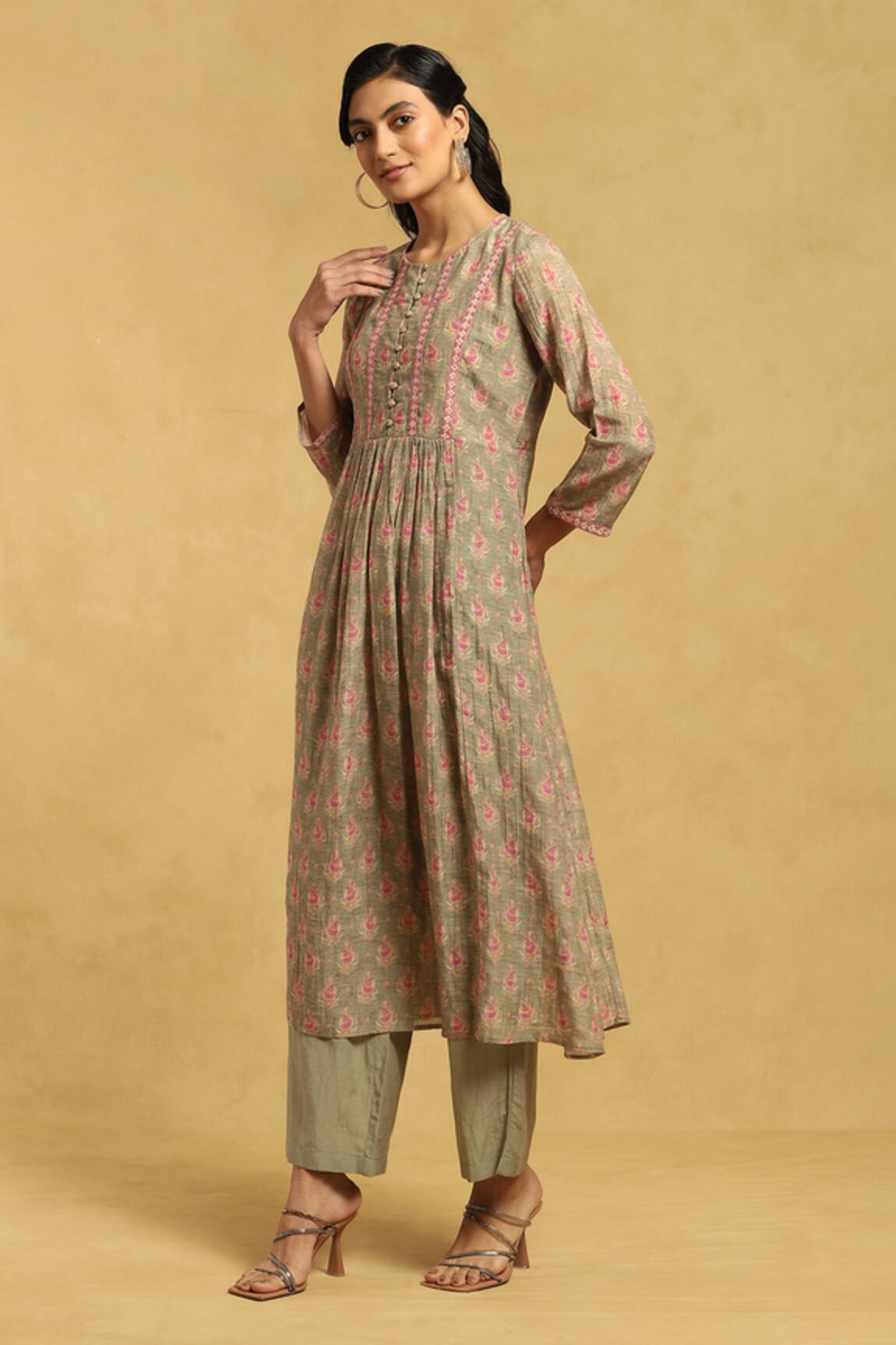 Ritu Kumar Floral Print Kurta & Palazzo Set