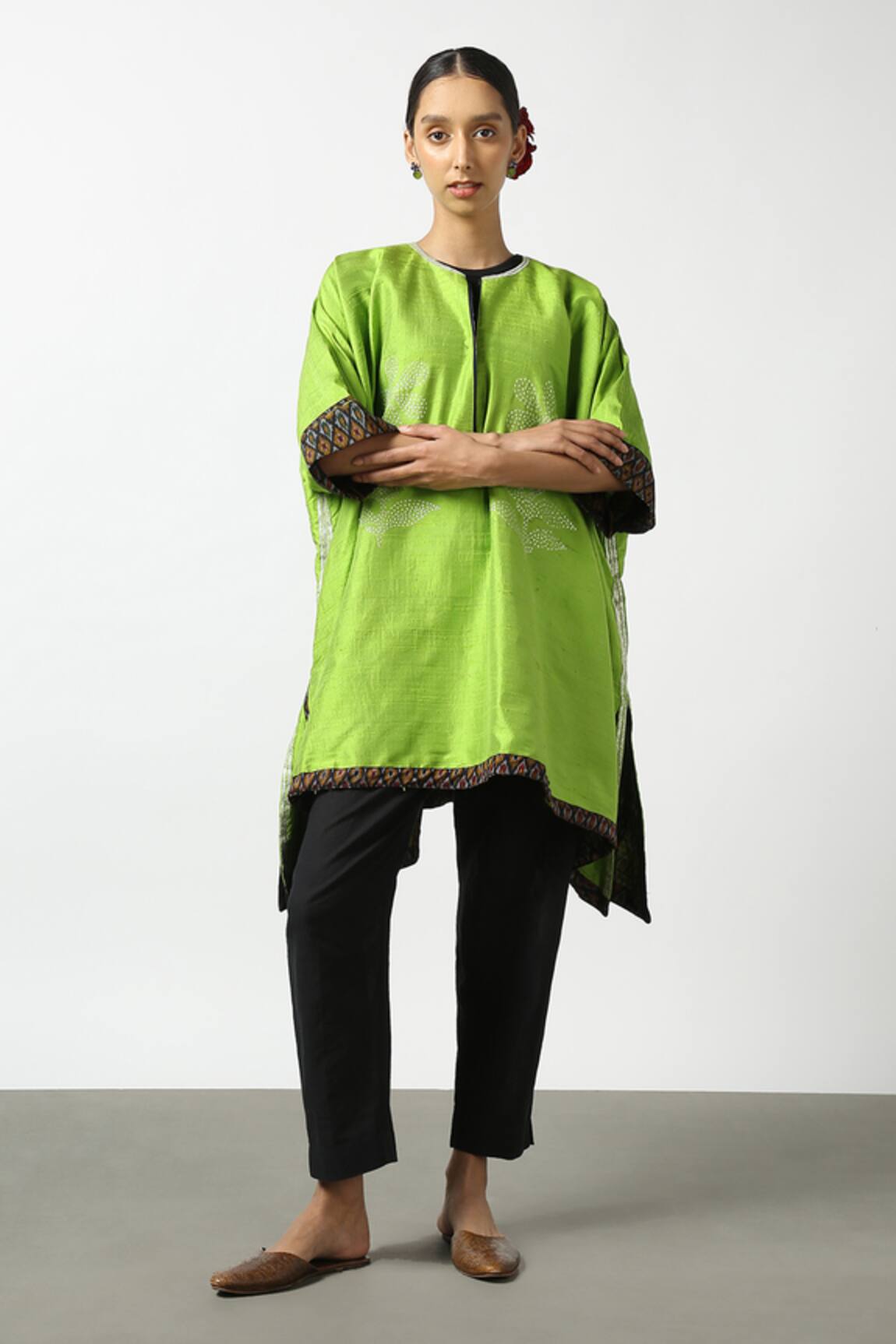 Latha Puttanna Hand Work Asymmetric Phiran Tunic