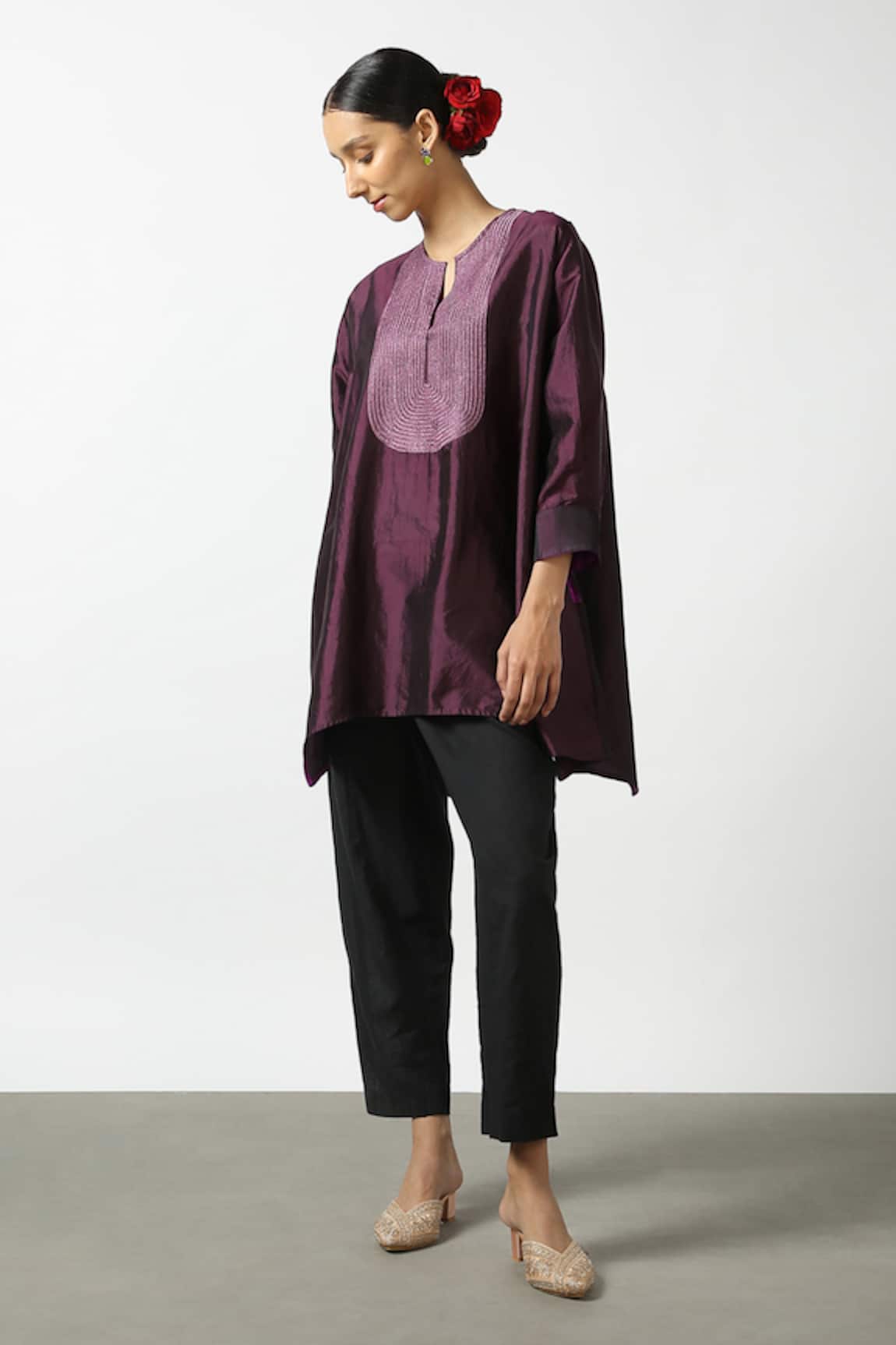 Latha Puttanna Silk Asymmetric Phiran Tunic