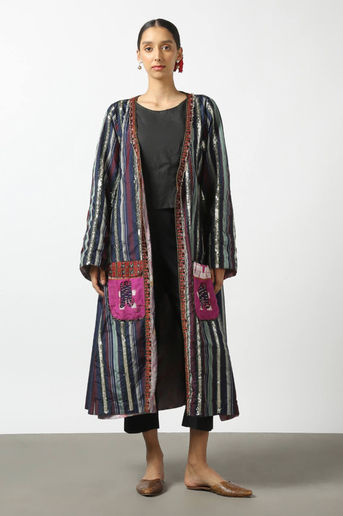 Latha Puttanna Handwoven Silk Reversible Jacket