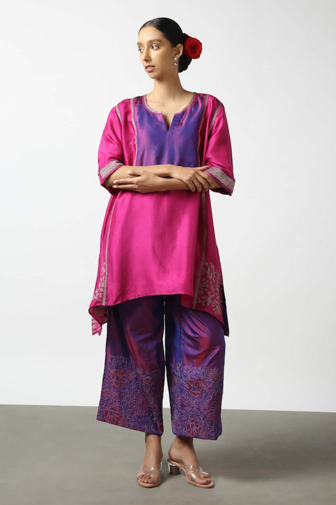 Latha Puttanna Zari Thread Embroidered Tunic
