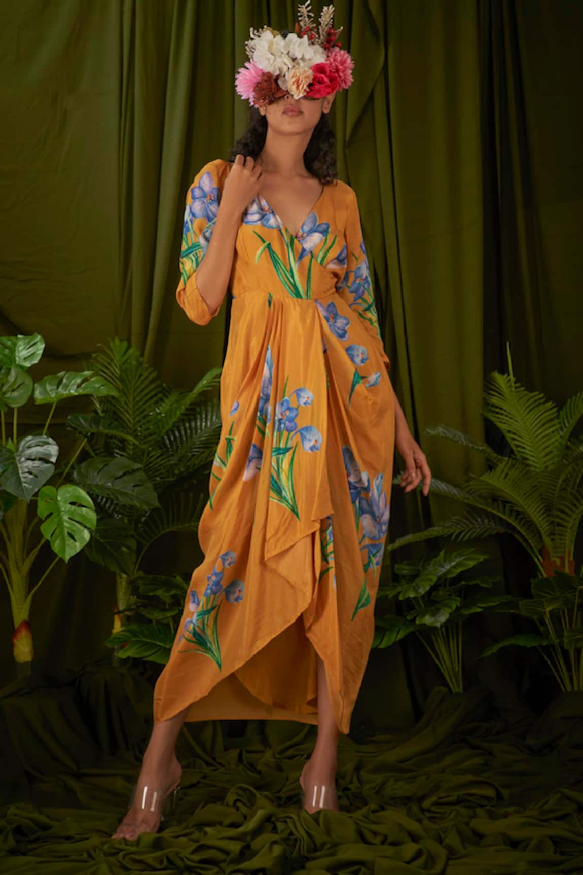 Pooja Bagaria Wind Flower Print Dress