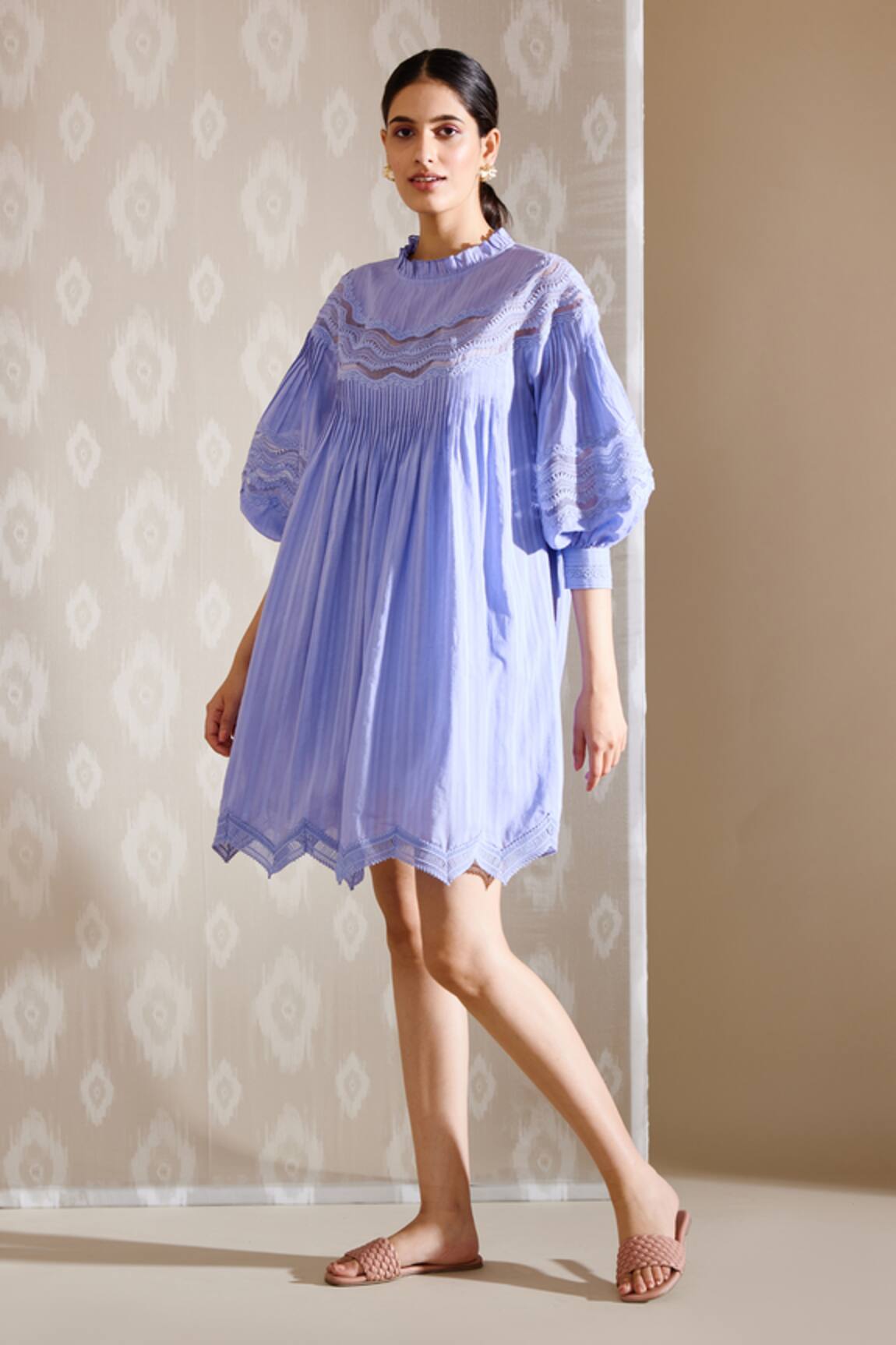 Bunka Lea Pleated Lace Tunic