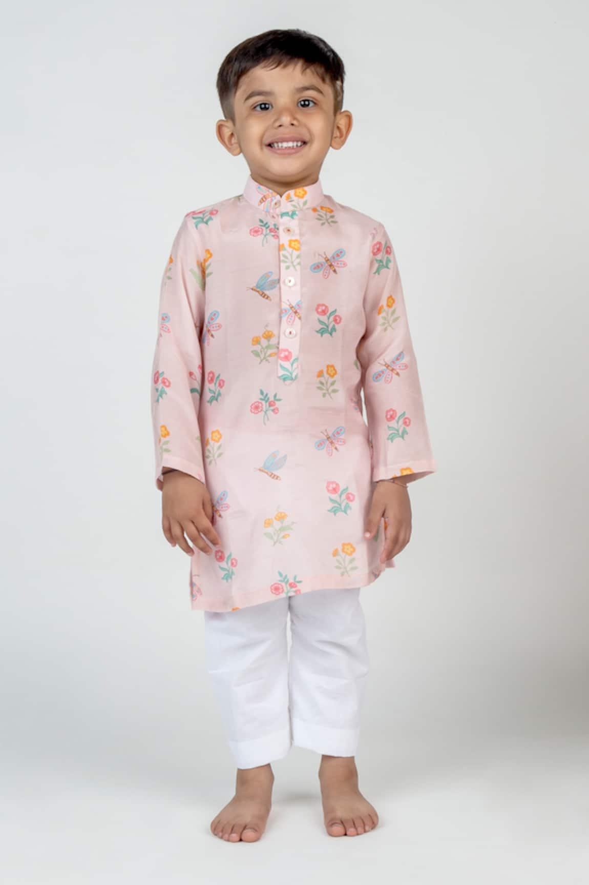 Mr Brat Dragon Fly Print Kurta & Pant Set