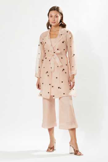 Meadow Lovebird Silk Organza Kurta Set 