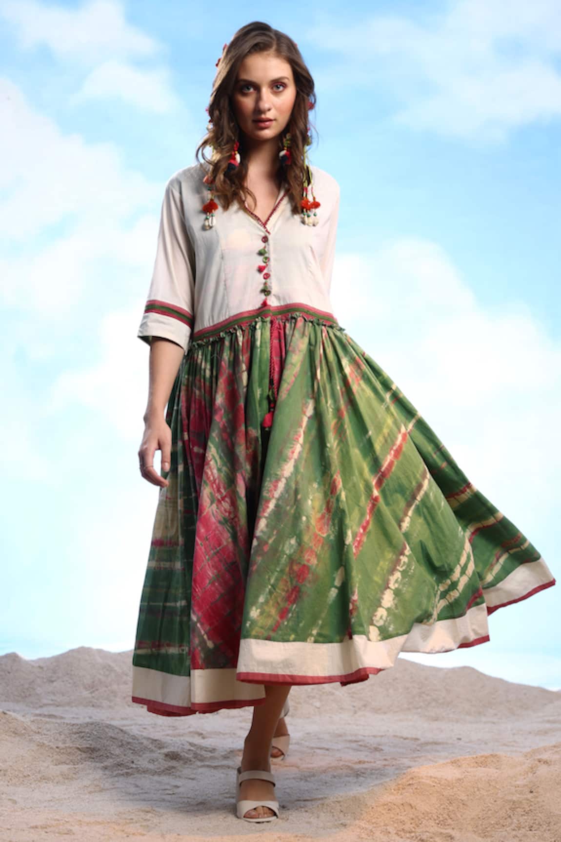 Capisvirleo Bebinn Tie-Dye Print Tunic & Short Pant Set 