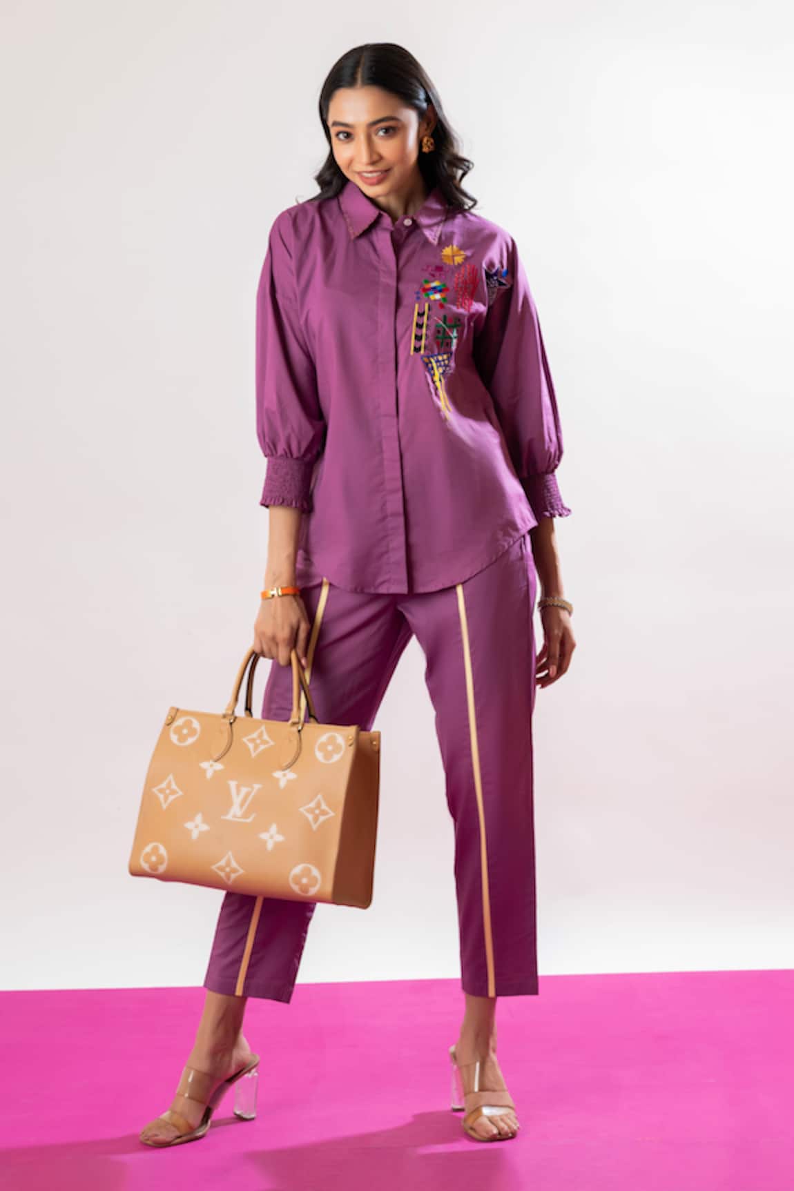 House of Dreams Doodle It Up Embroidered Shirt & Pant Set