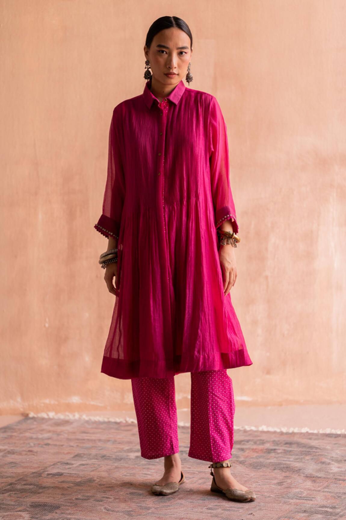 Swatti Kapoor Mayur Chanderi Shirt Tunic