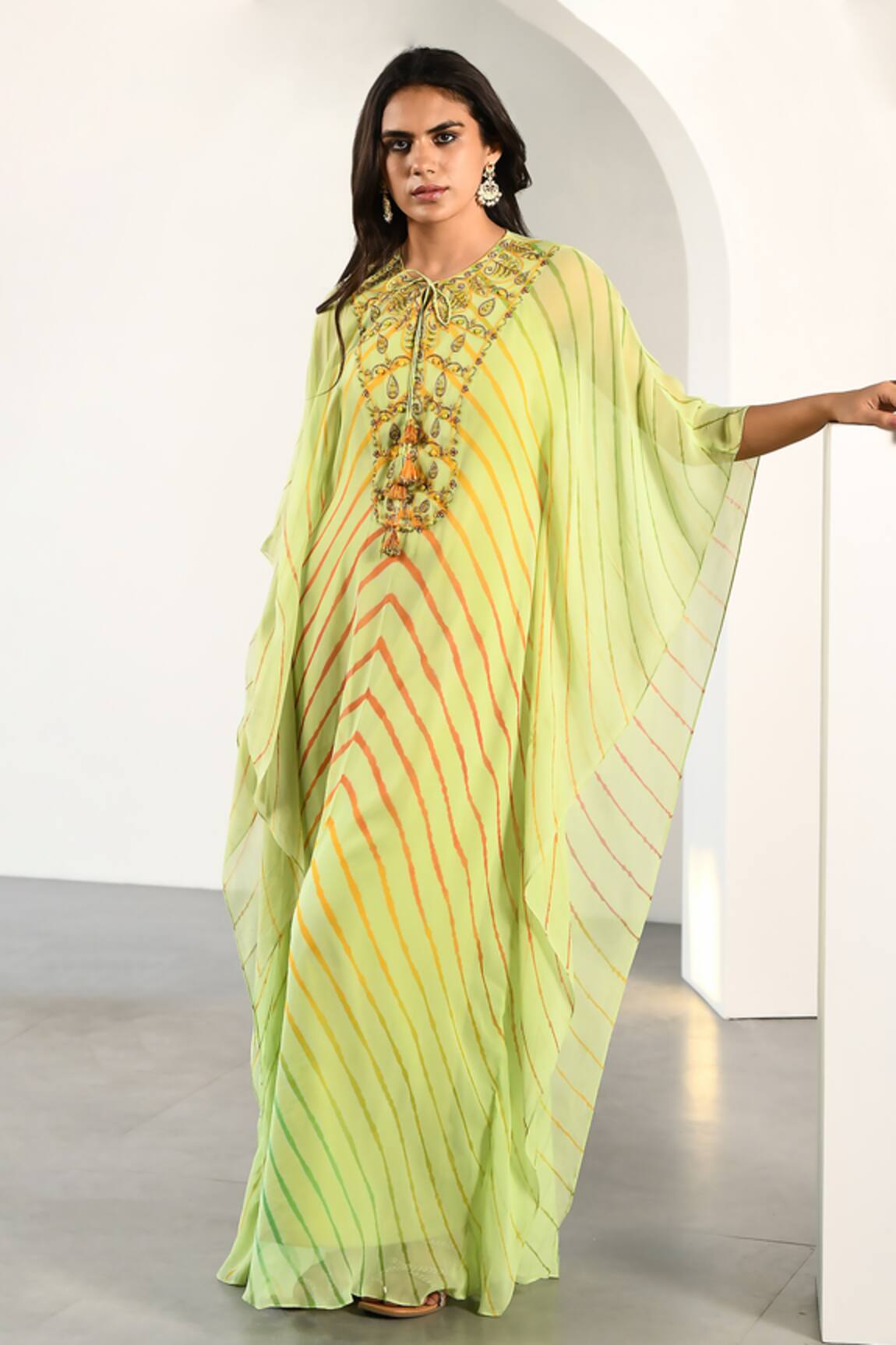 K-Anshika Chevron Print Kaftan 