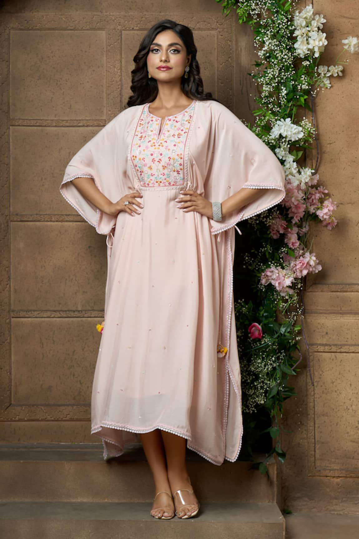 Aariyana Couture Hand Embroidered Yoke Kaftan