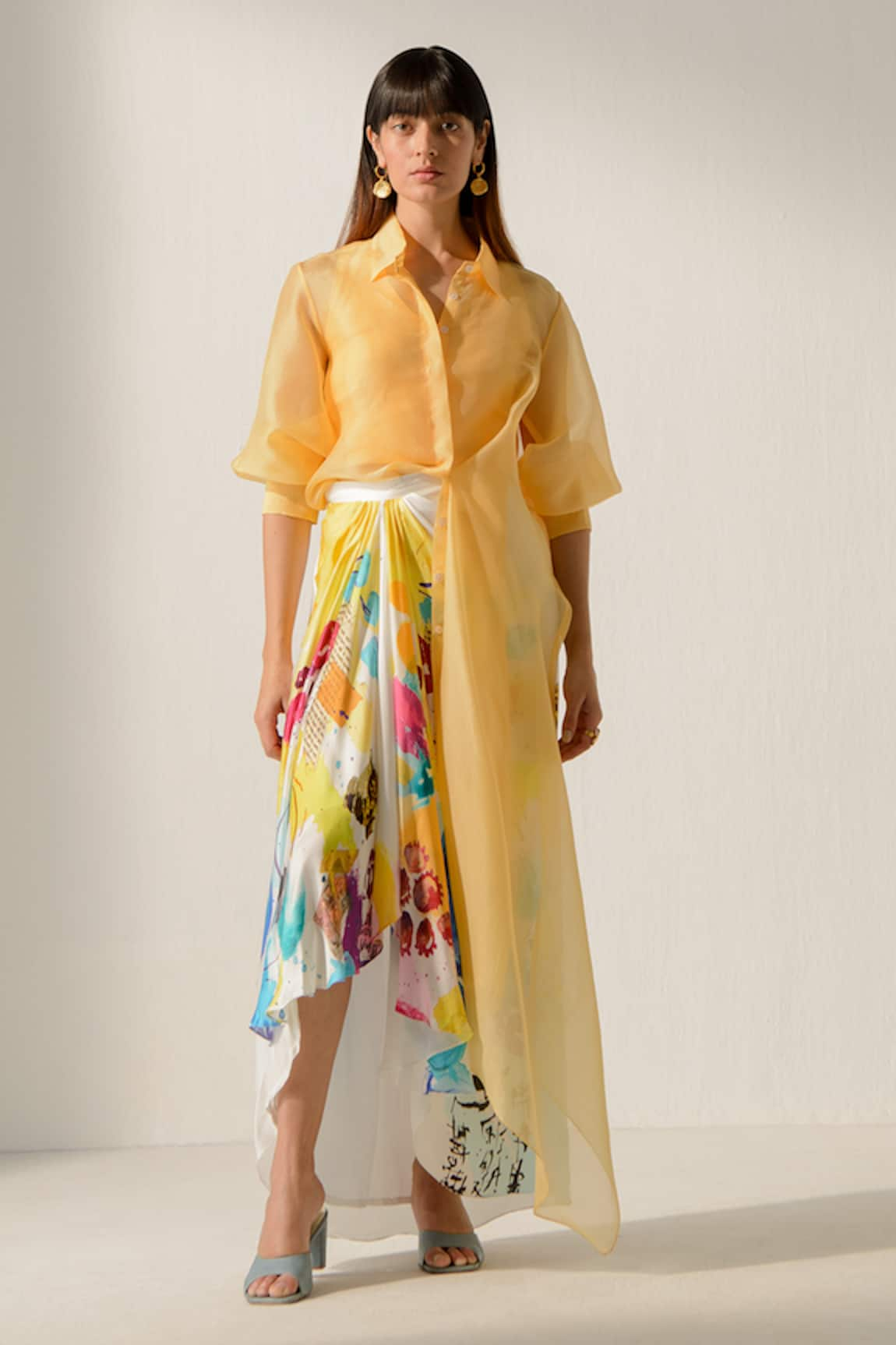 Richa Khemka Oceano Shirt & Printed Skirt Set